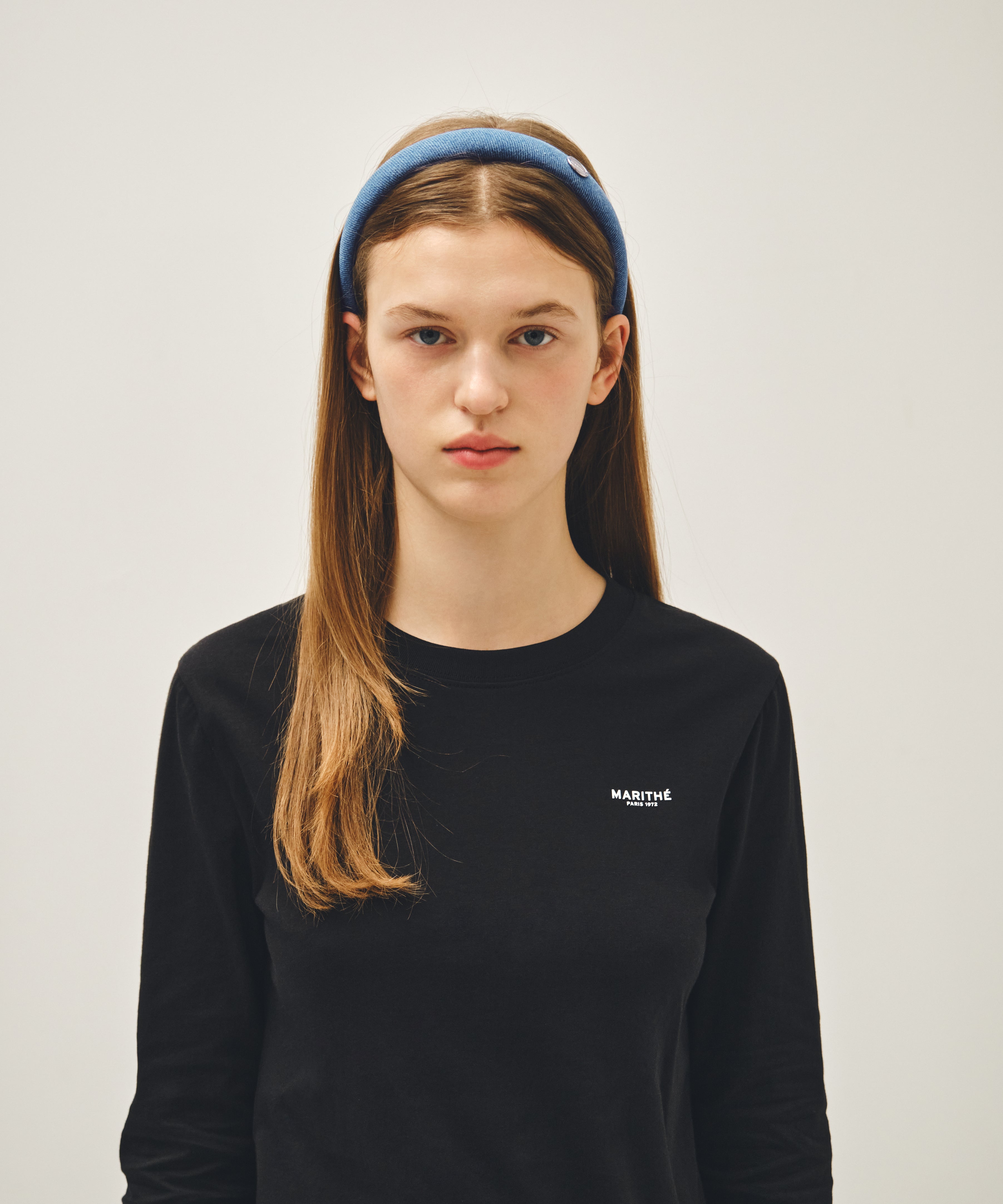 REGULAR LOGO SLIM DENIM HAIRBAND
