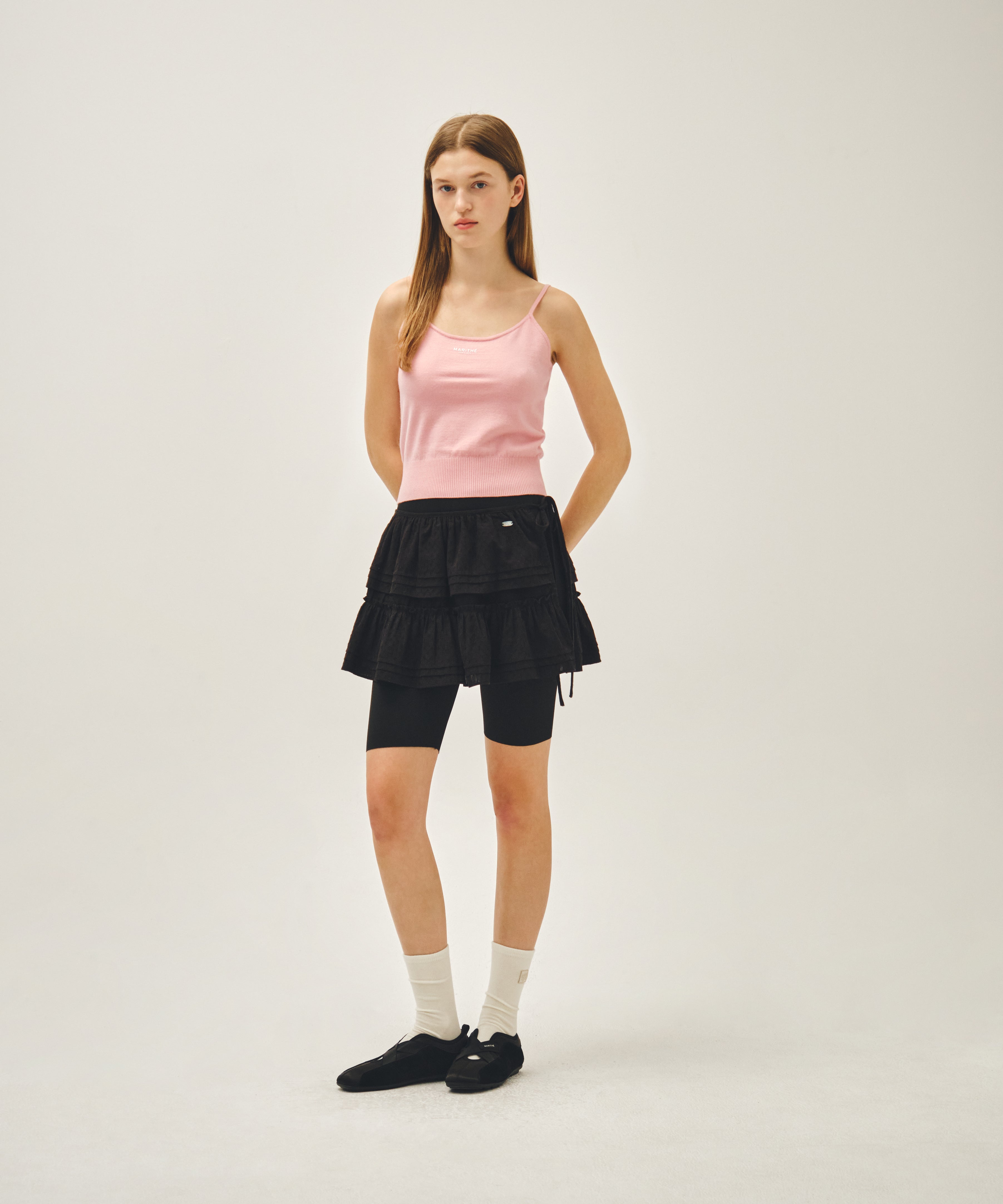 W LAYERED RUFFLE SKIRT