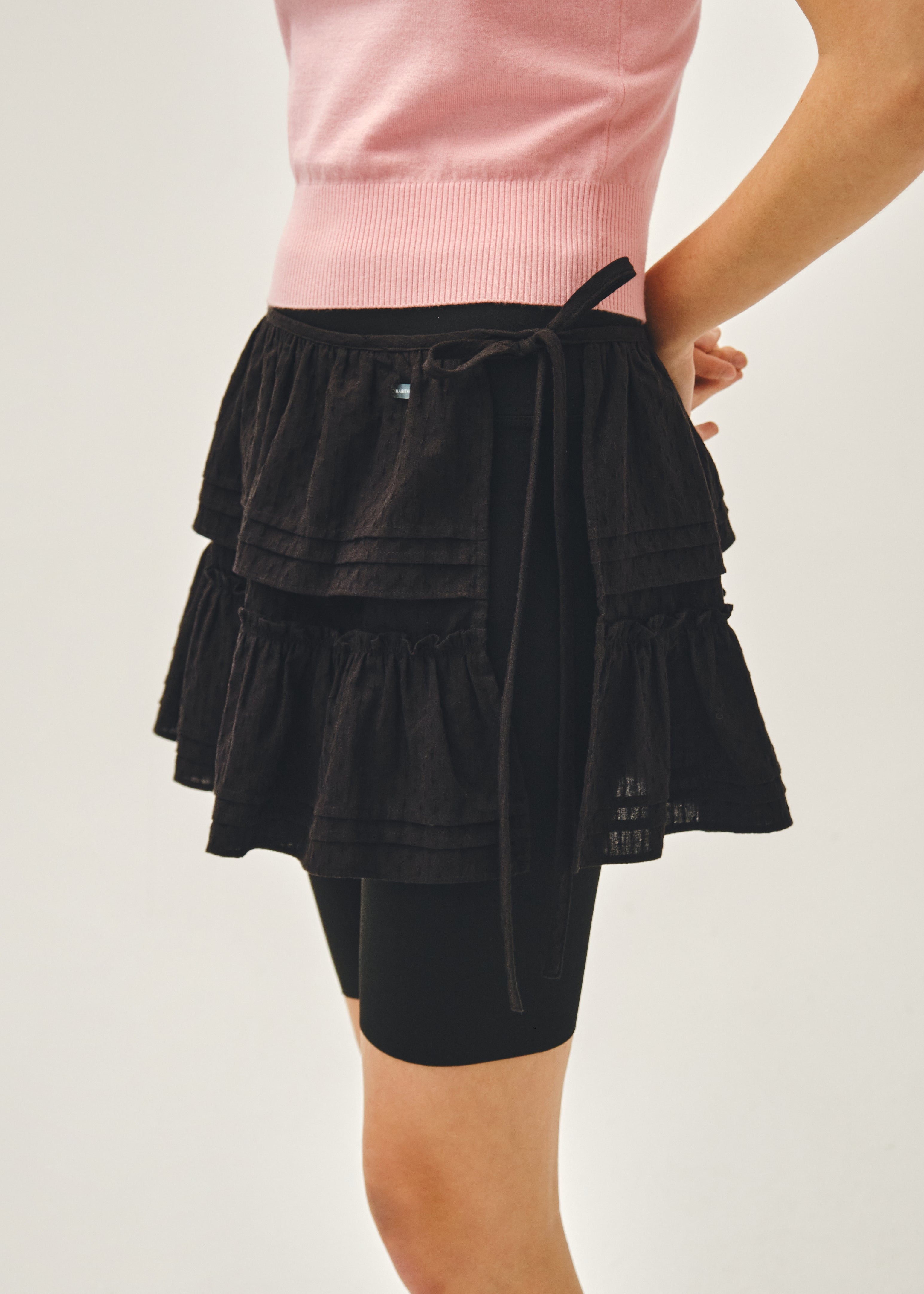 W LAYERED RUFFLE SKIRT