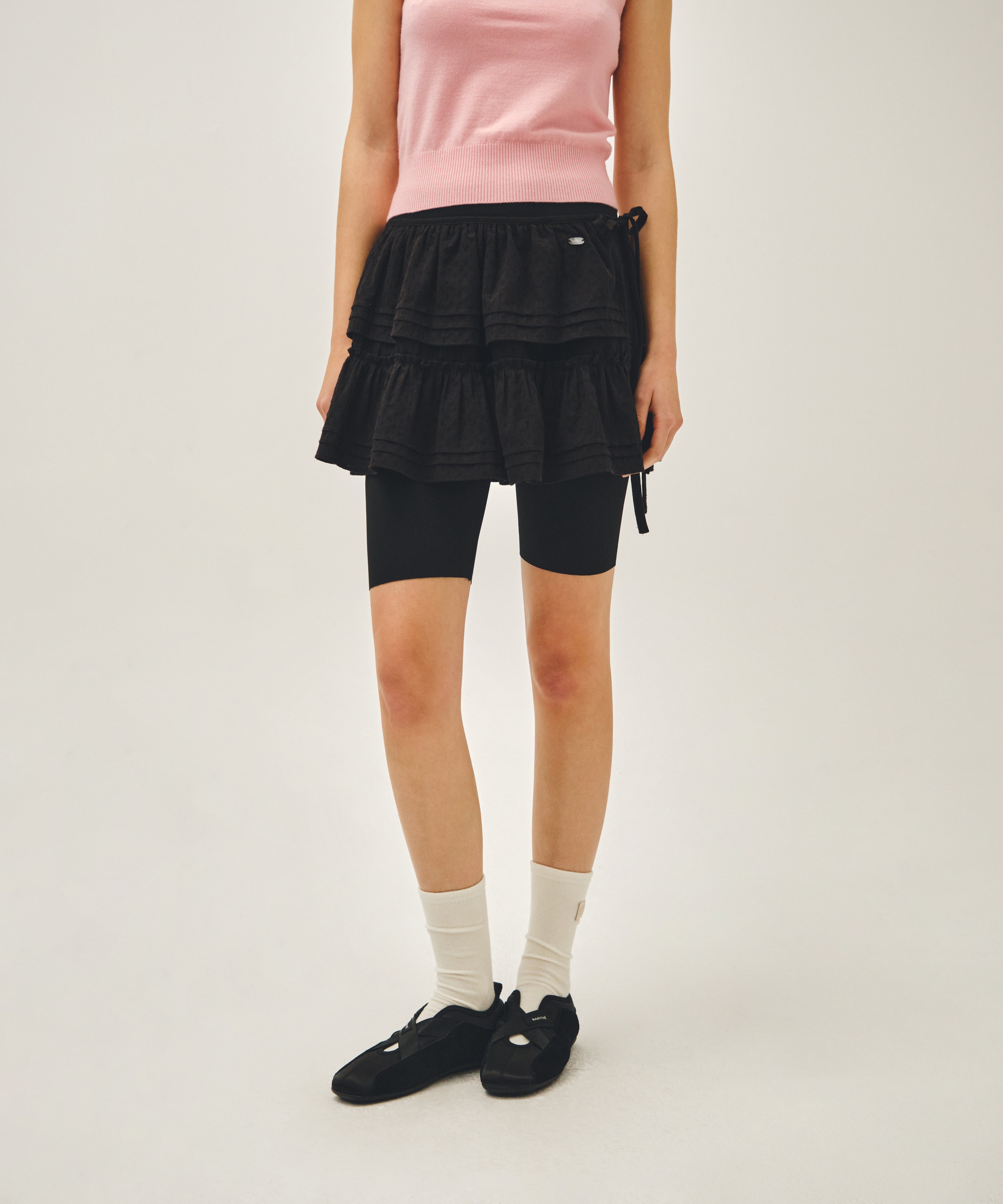 W LAYERED RUFFLE SKIRT