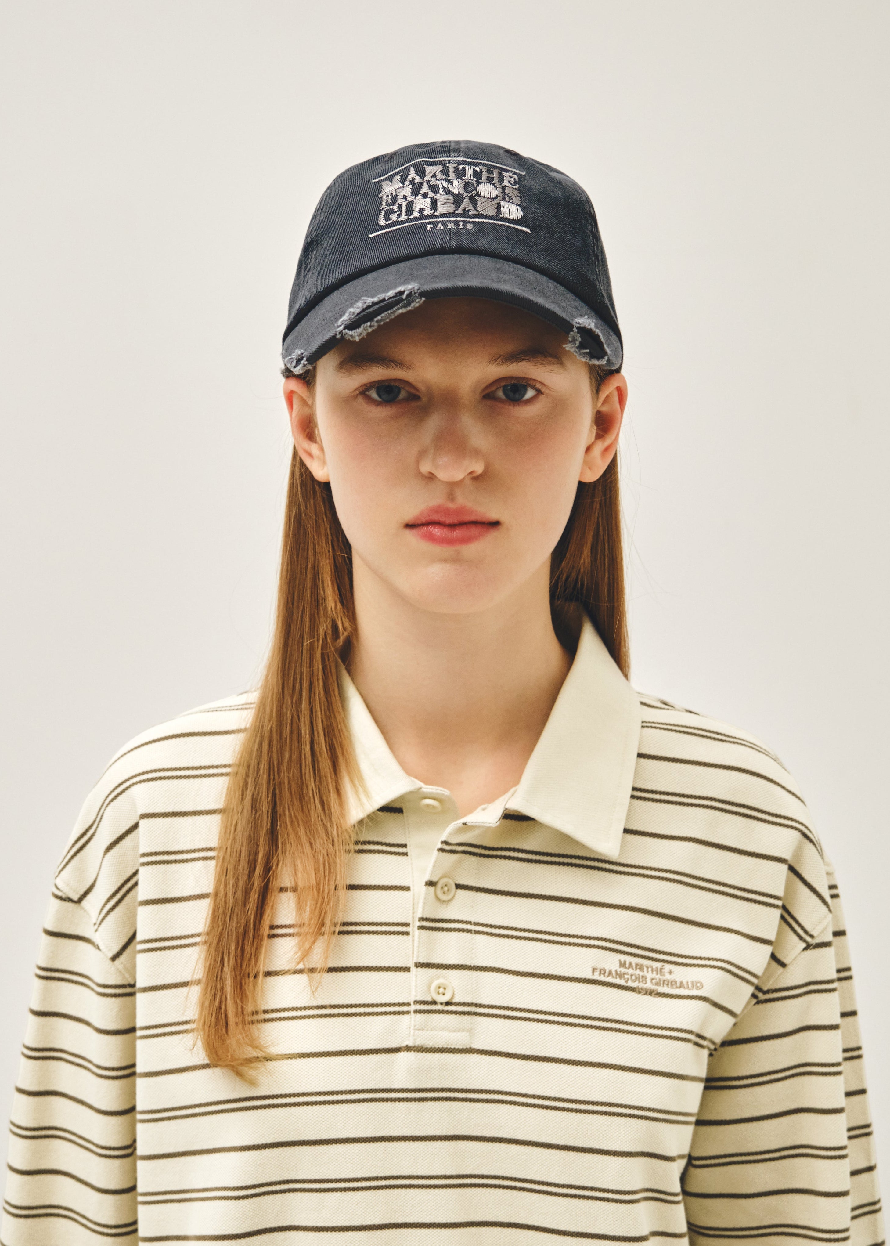 DRAWING CLASSIC LOGO DAMAGED COVERED CAP