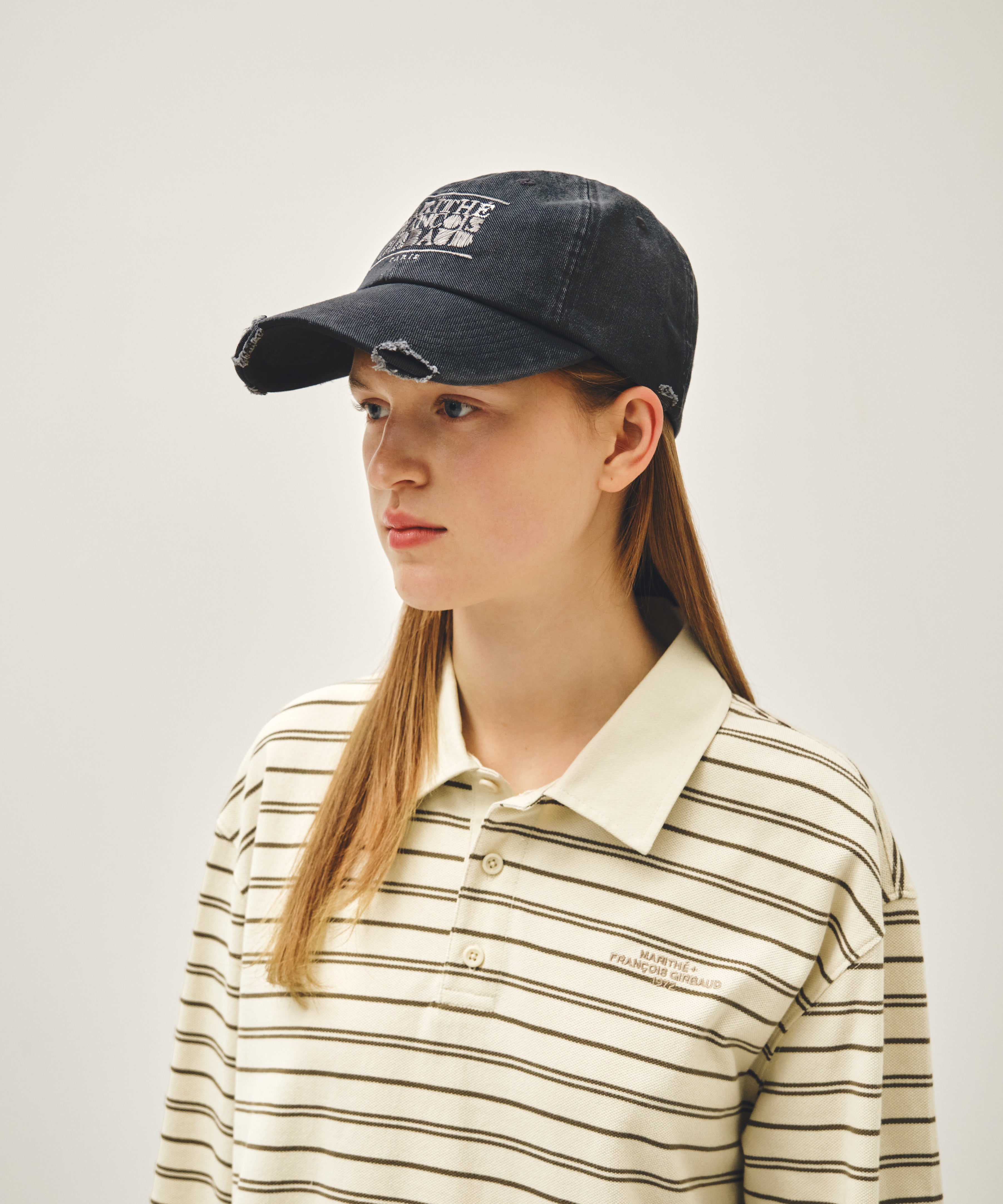 DRAWING CLASSIC LOGO DAMAGED COVERED CAP