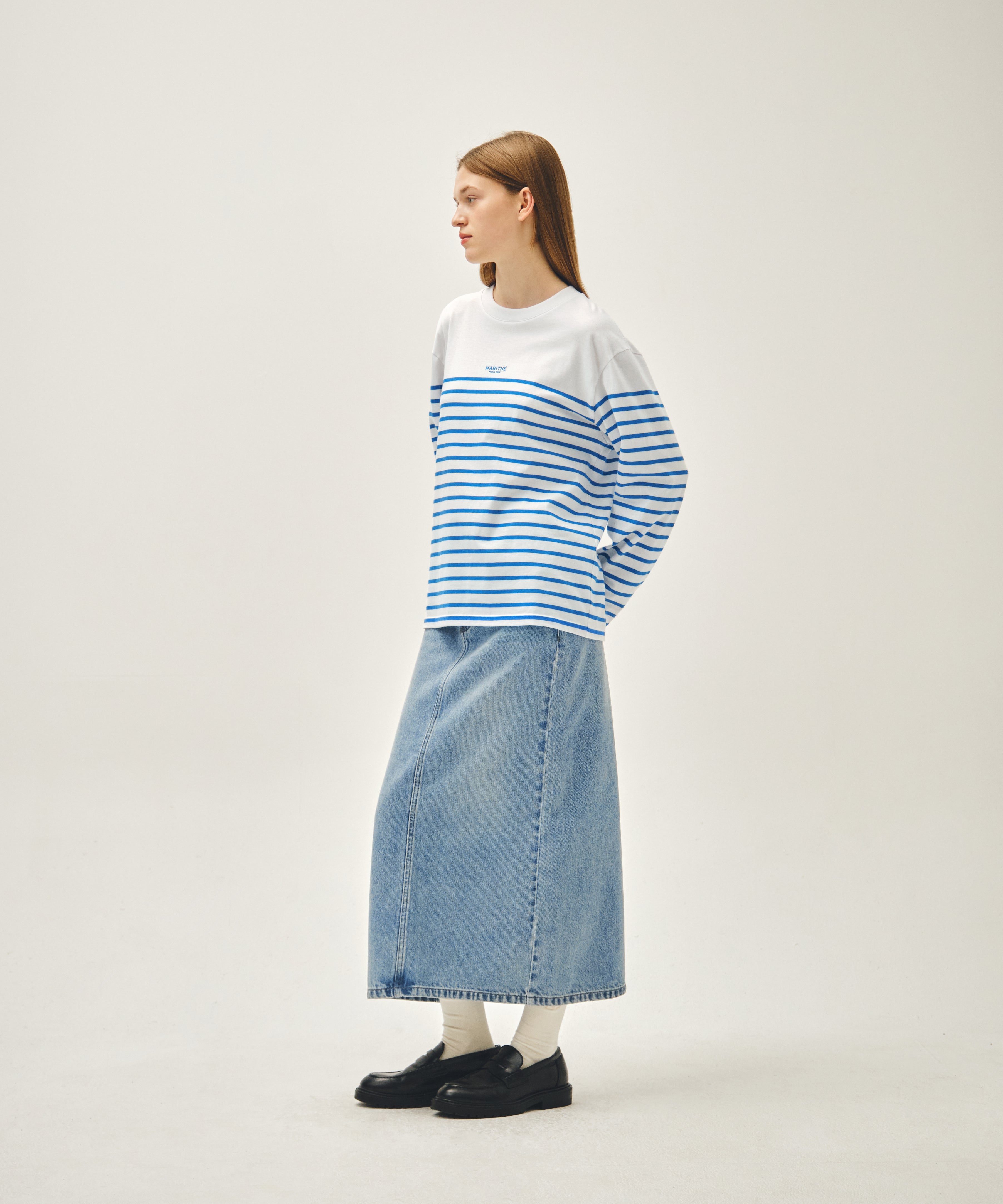 W DENIM MAXI SKIRT