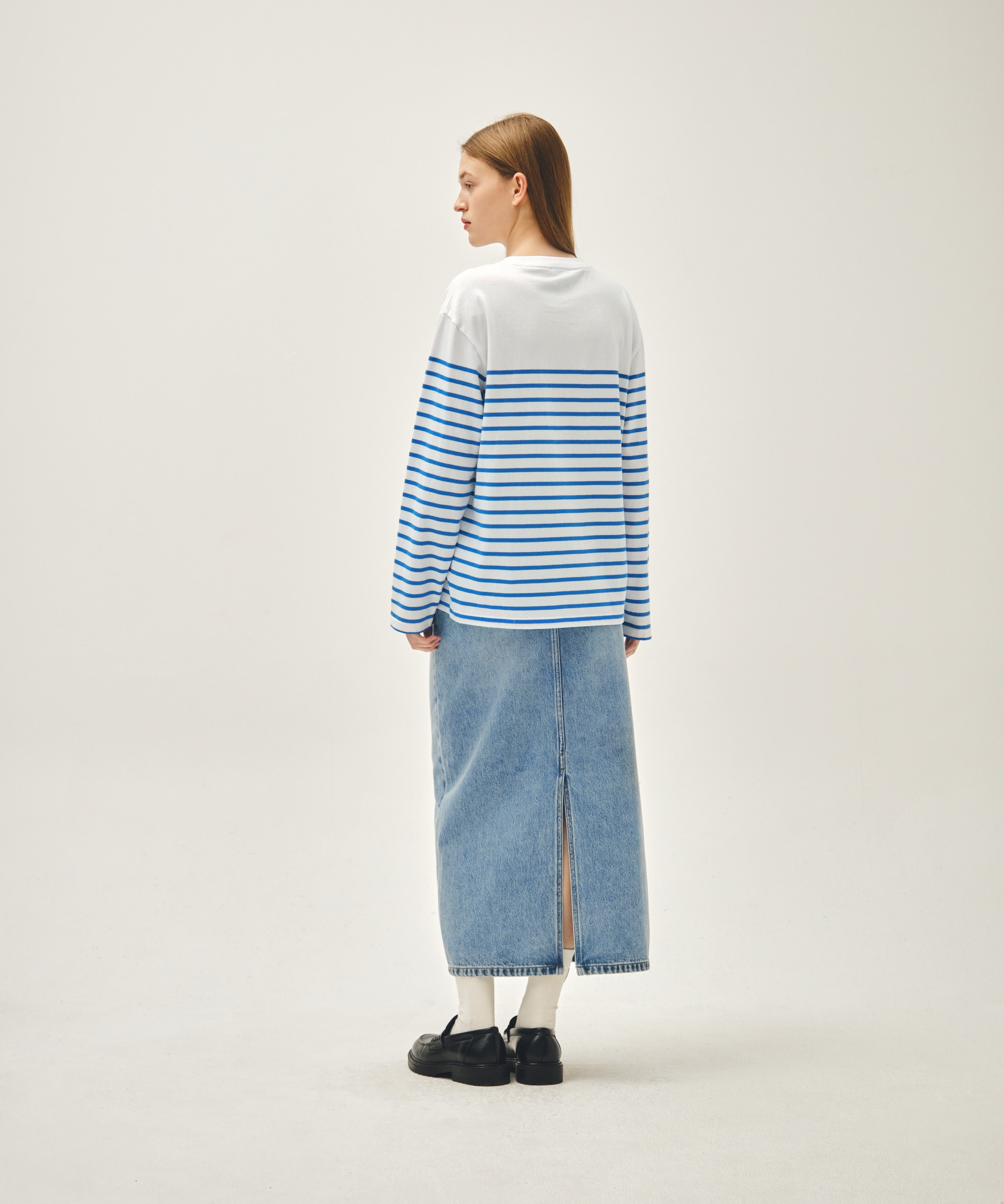 W DENIM MAXI SKIRT