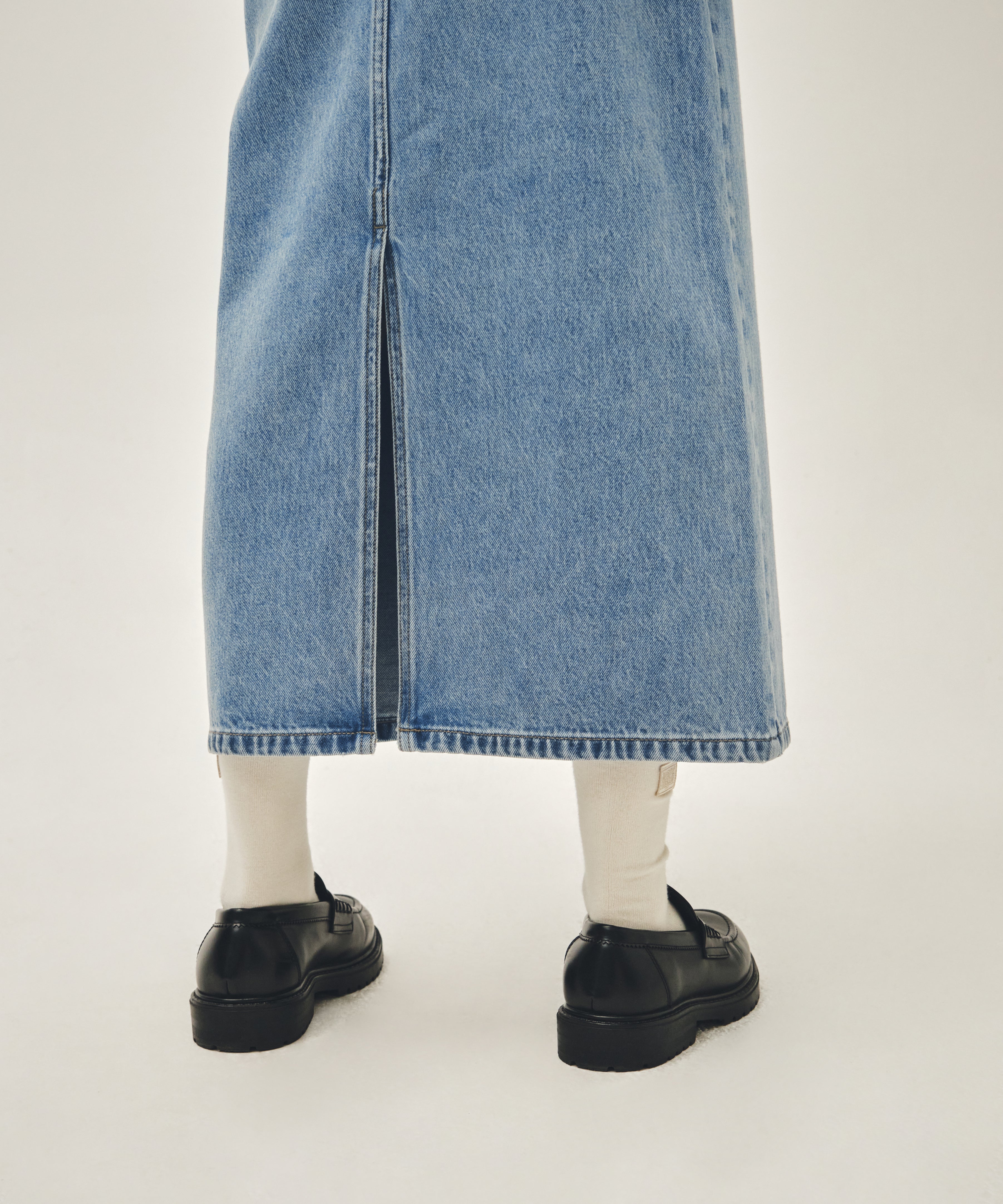 W DENIM MAXI SKIRT