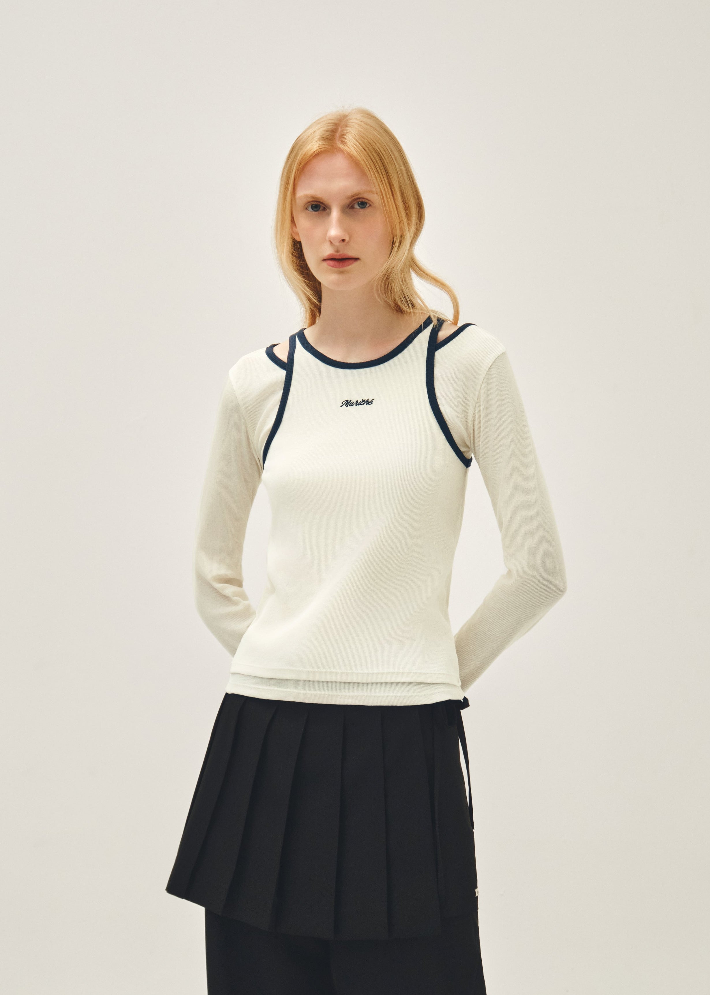 W SLEEVELESS LAYERED LONG SLEEVE TEE