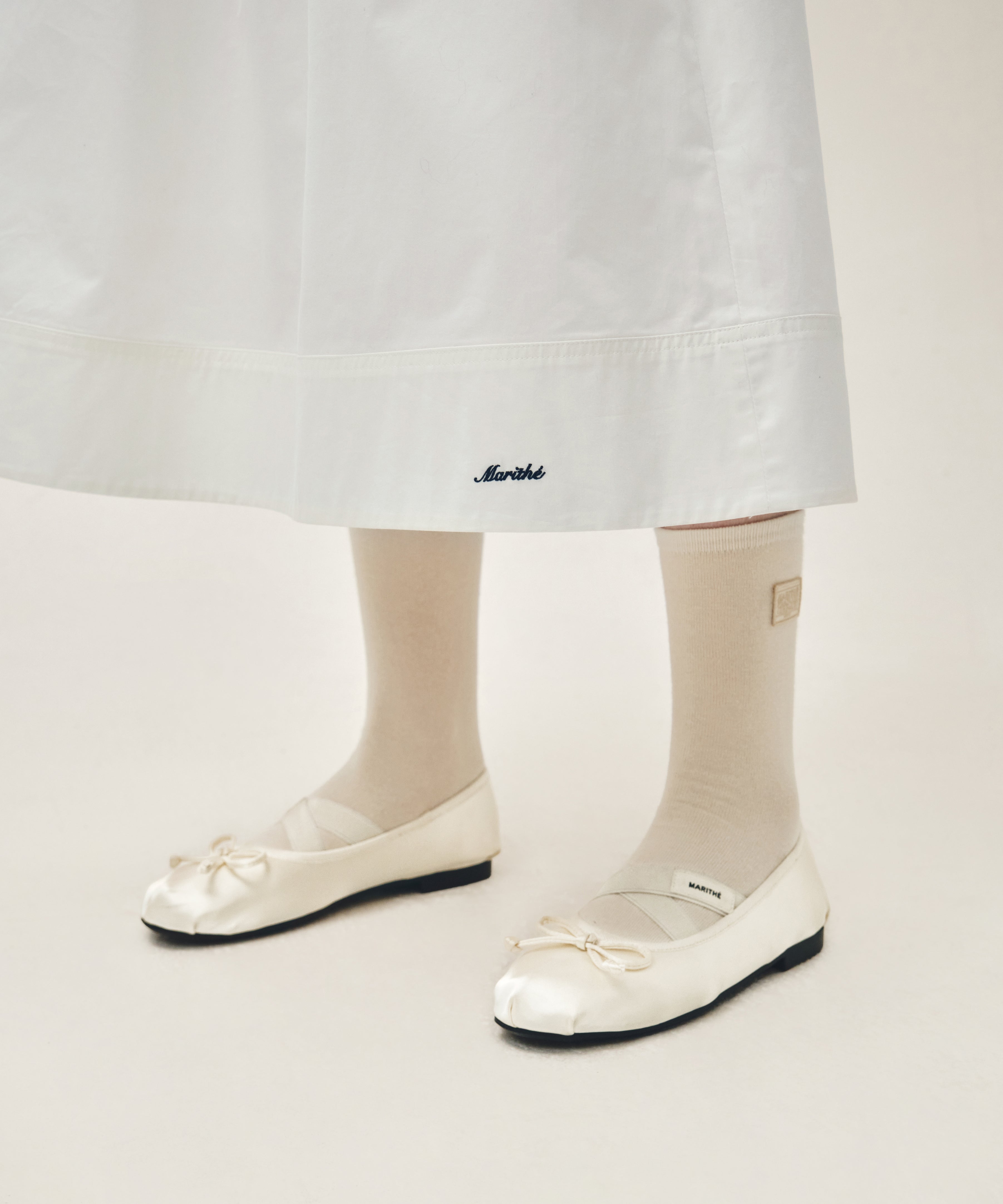 W COTTON WAIST WRINKLE SKIRT