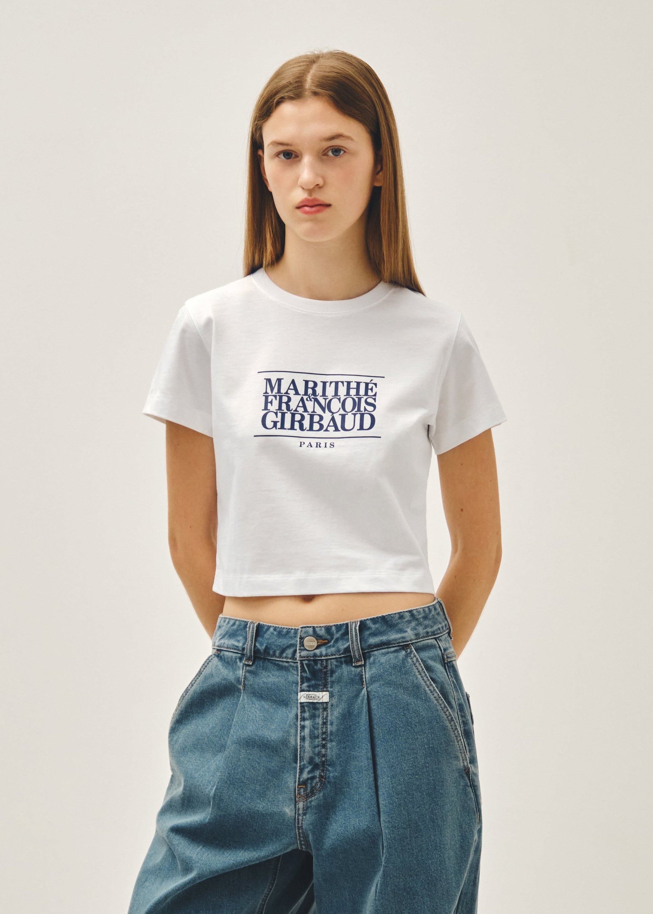 W CLASSIC LOGO CROP TEE