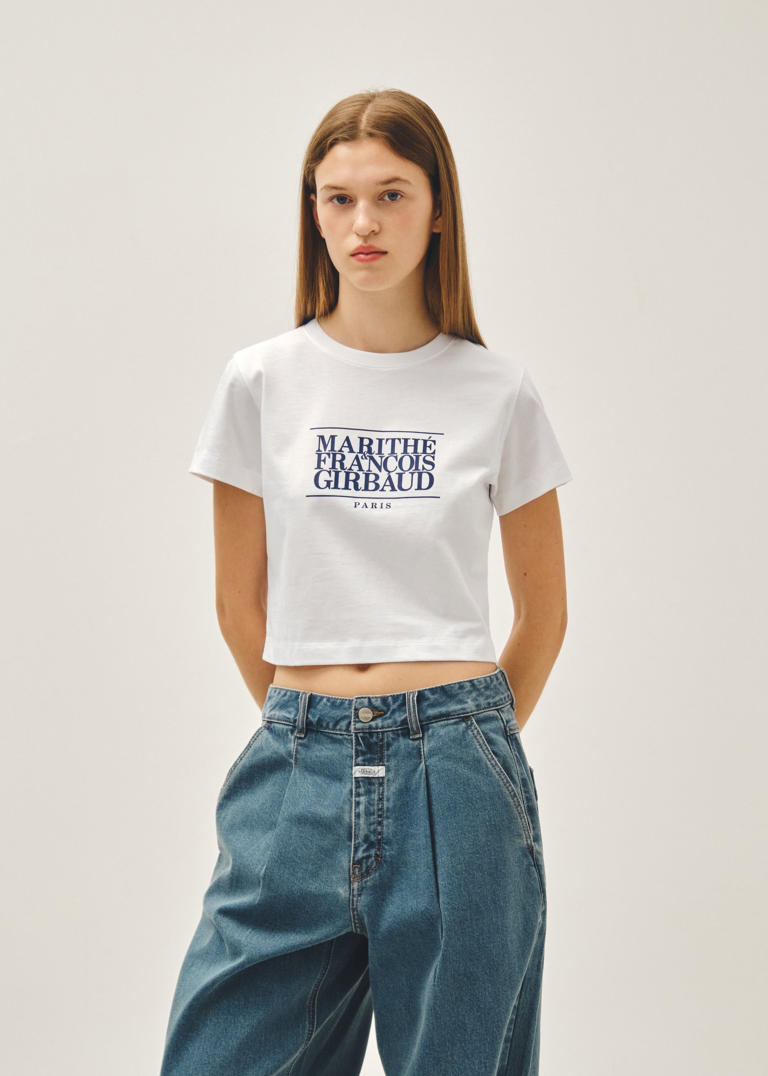 W CLASSIC LOGO CROP TEE