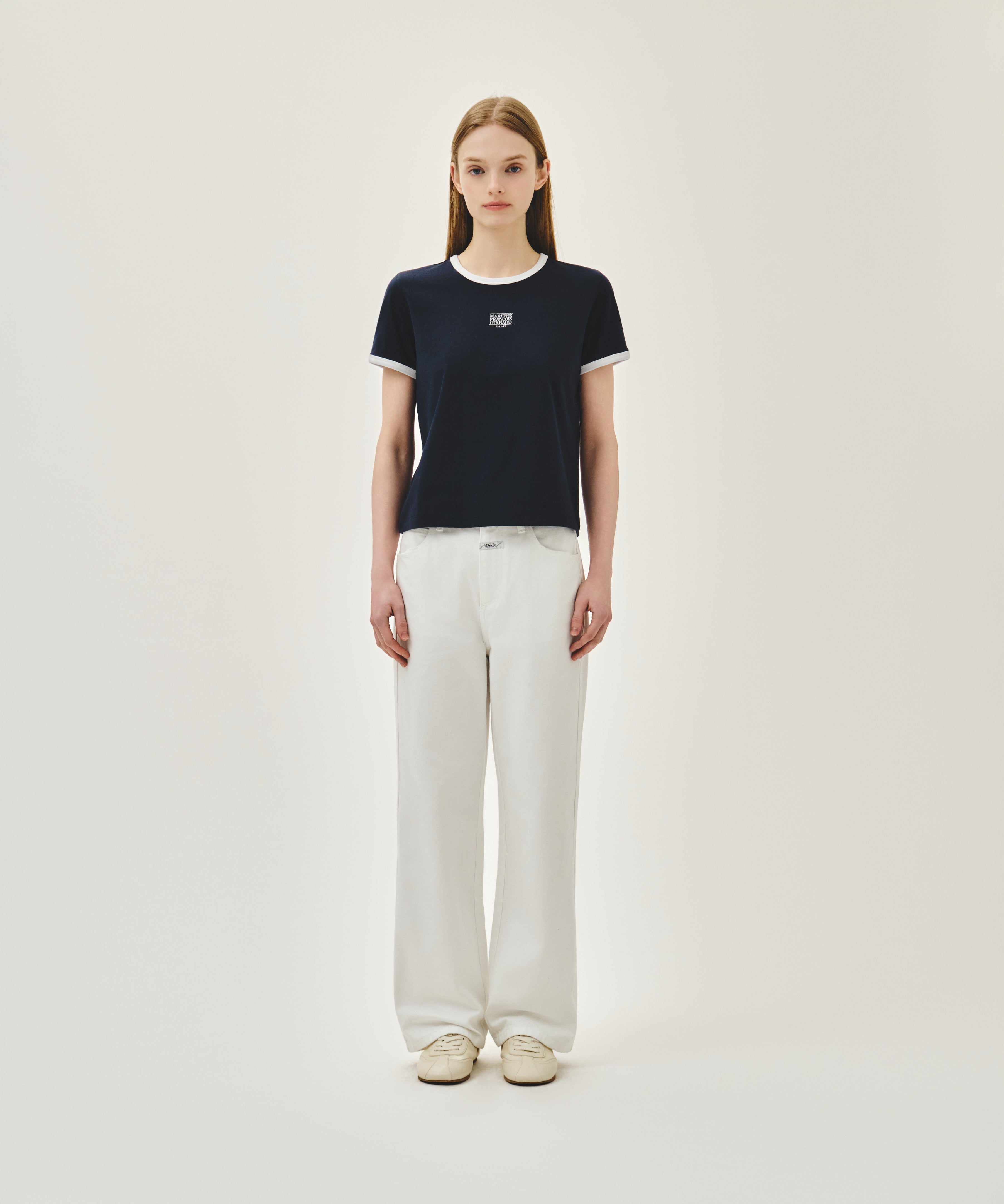 W CLASSIC LOGO RINGER TEE