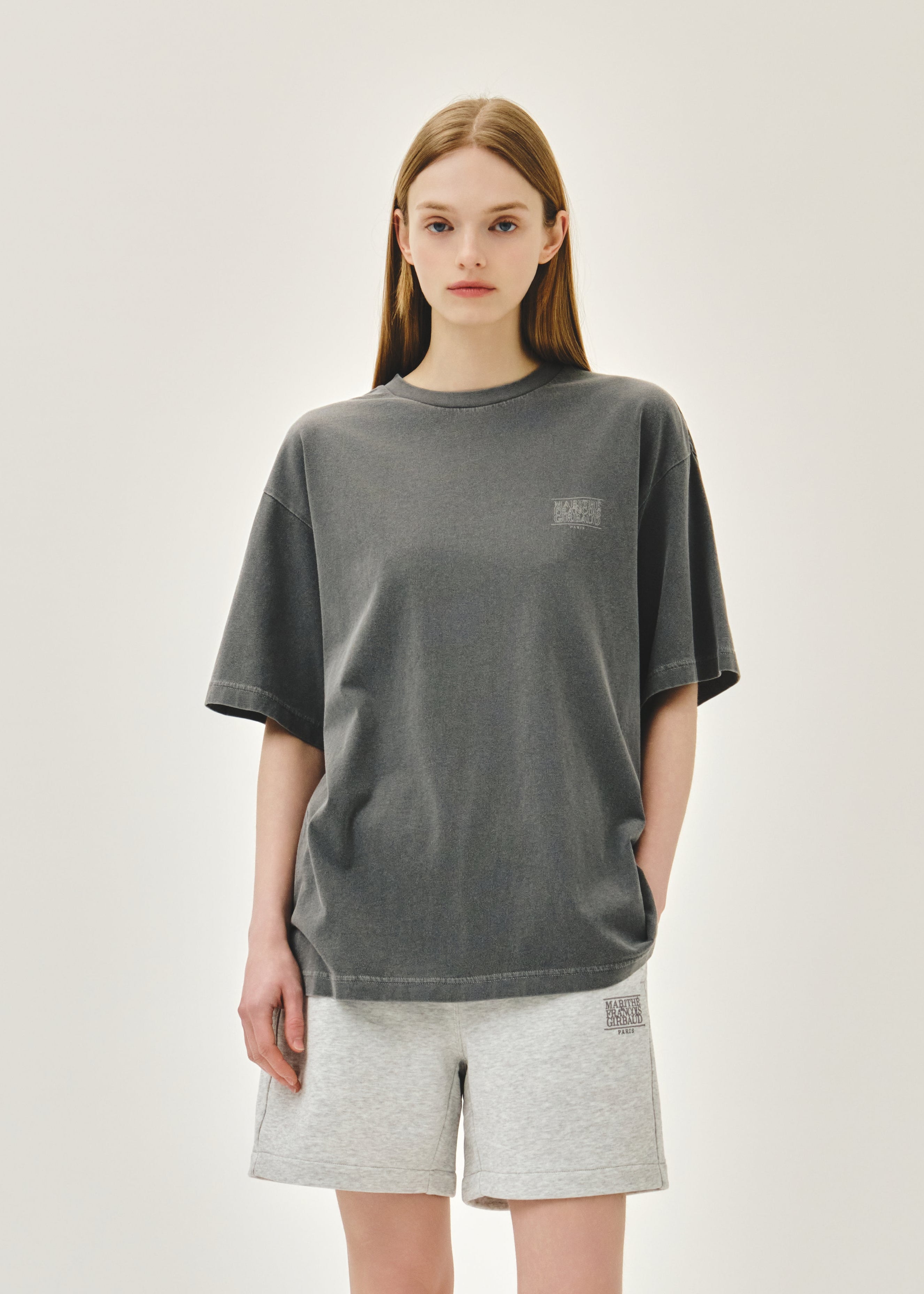 OUTLINE CLASSIC LOGO OVERSIZED DYEING TEE