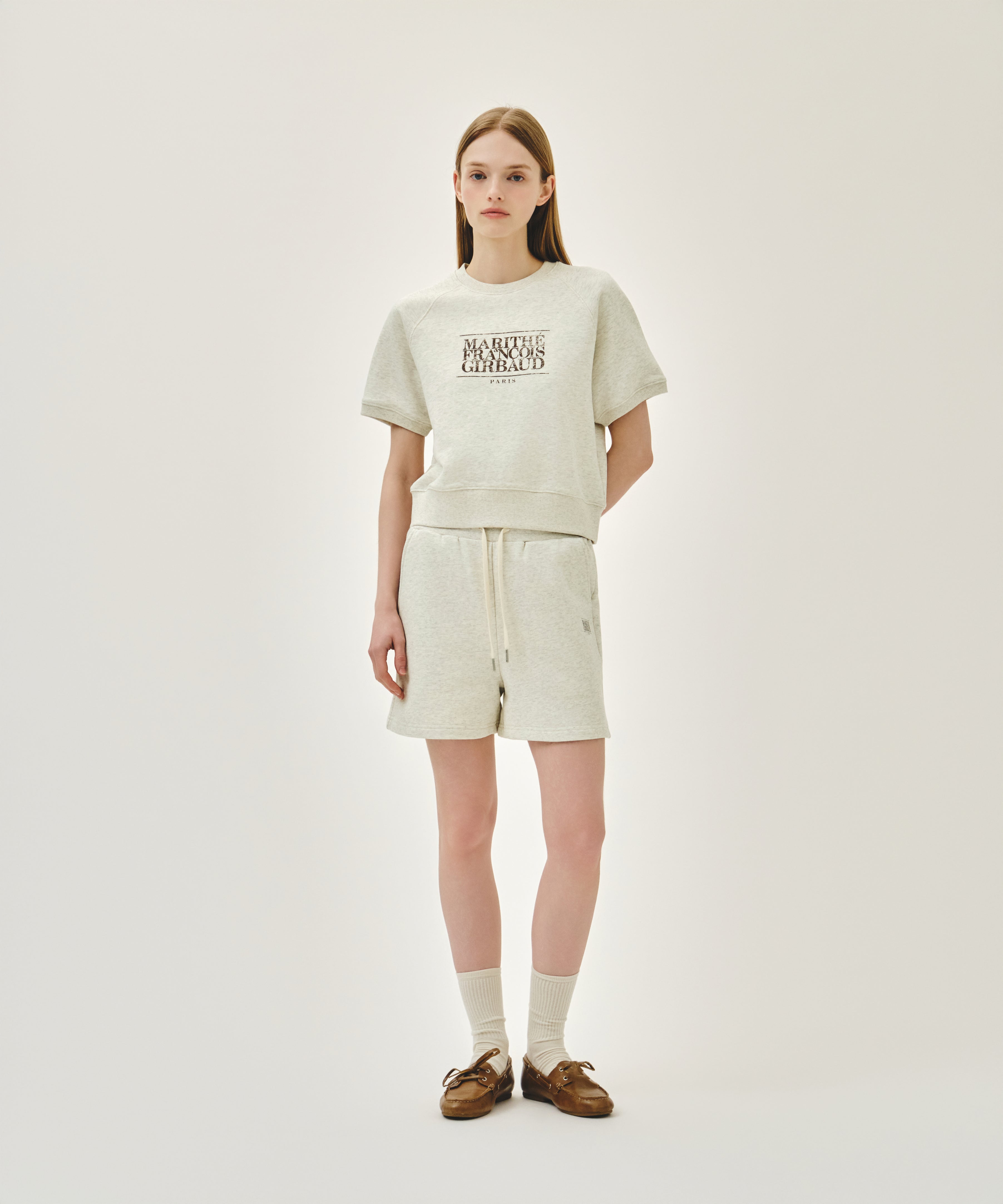 W VINTAGE CLASSIC LOGO SWEAT SHORTS