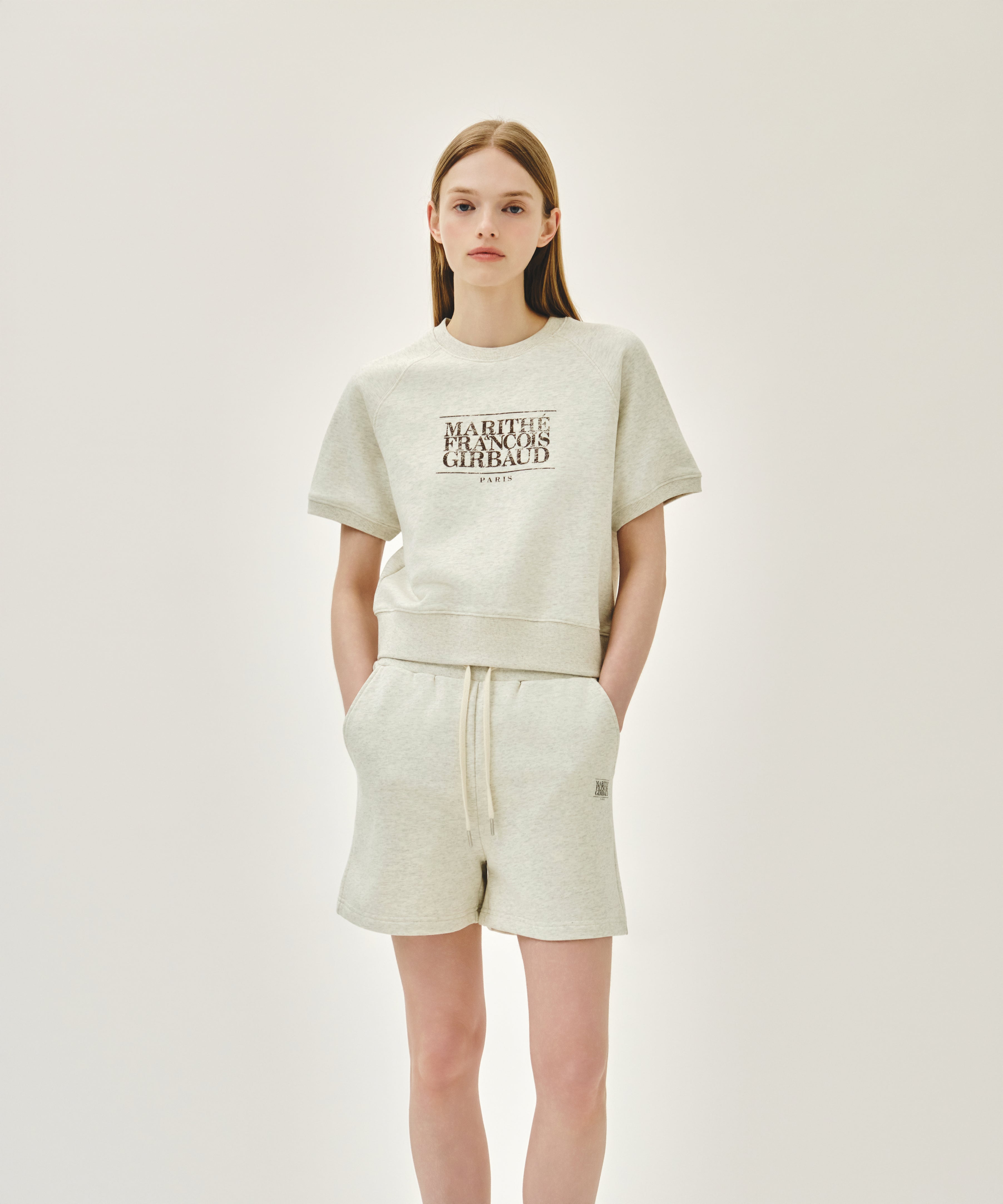 W VINTAGE CLASSIC LOGO SWEAT SHORTS