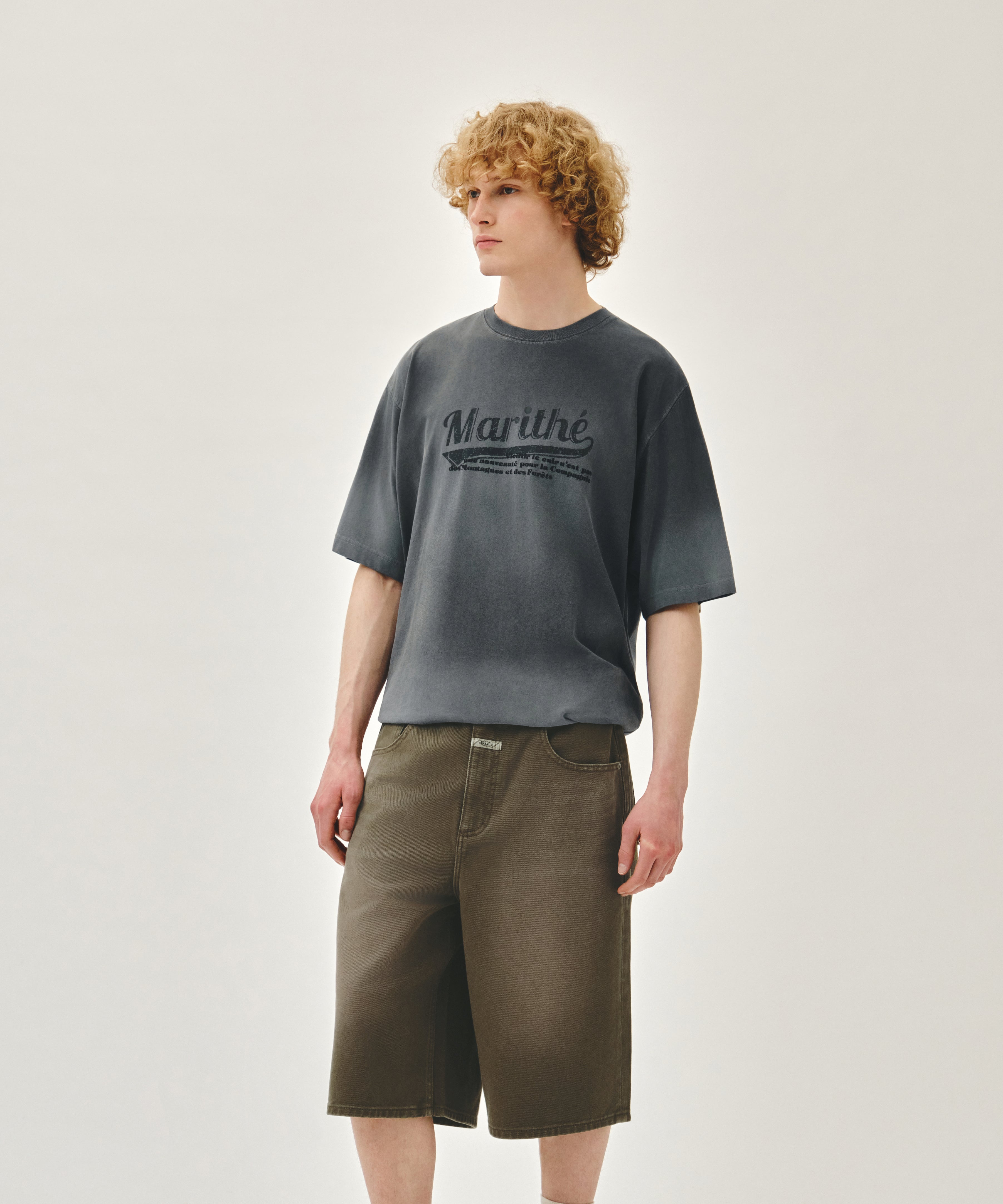 M BERMUDA DENIM PANTS