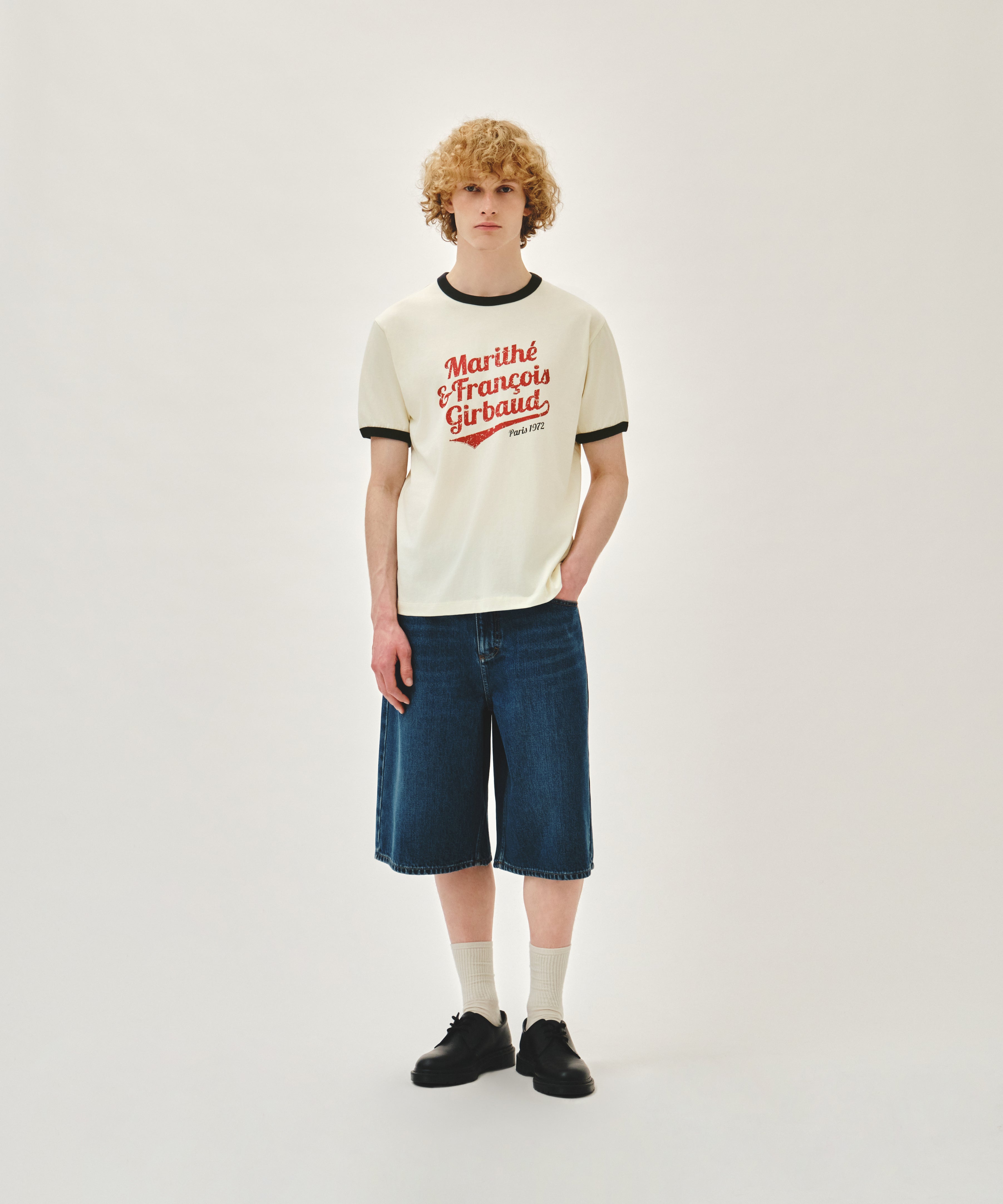 M BERMUDA DENIM PANTS