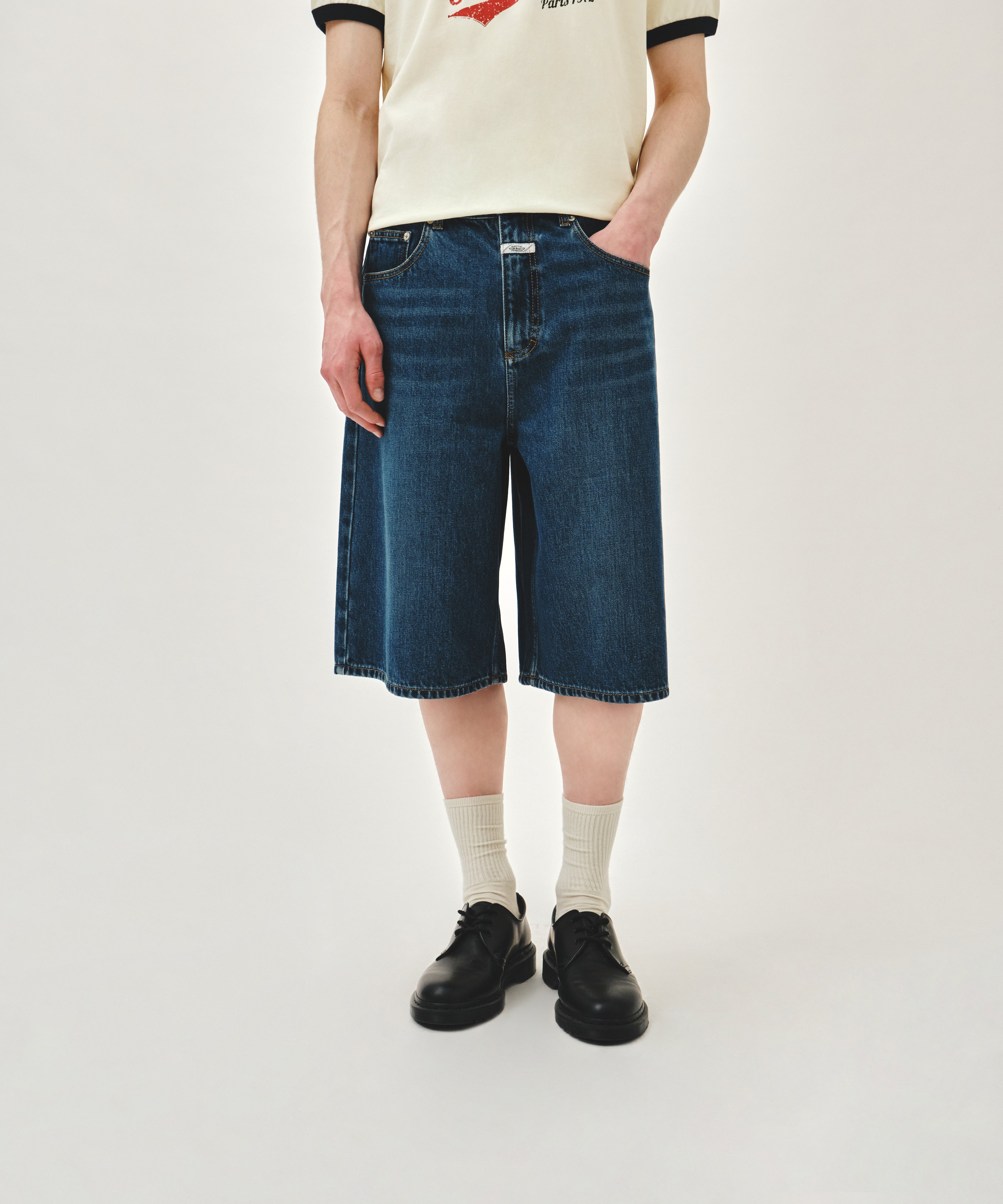 M BERMUDA DENIM PANTS