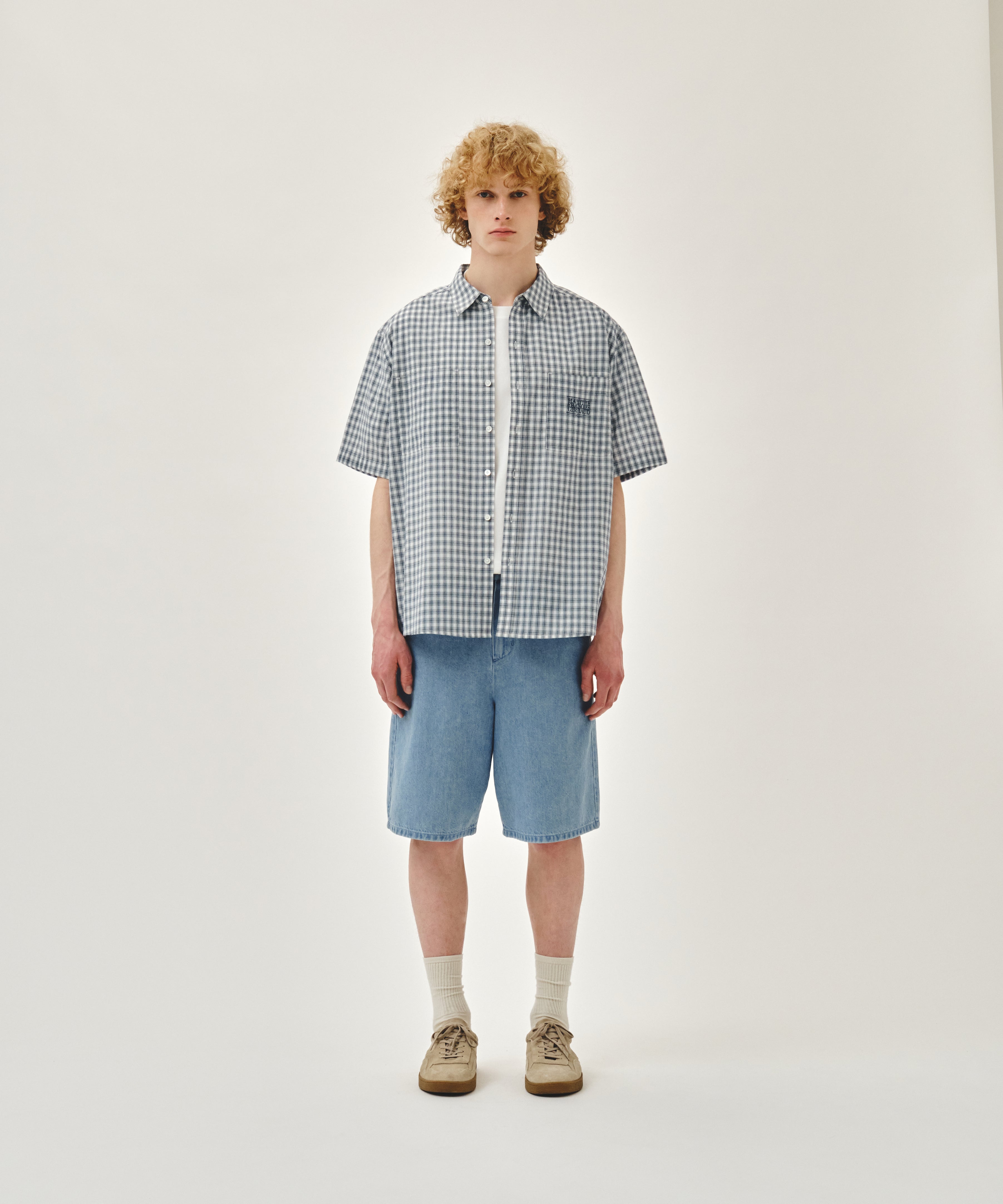 M CHECK HALF SLEEVE SHIRT