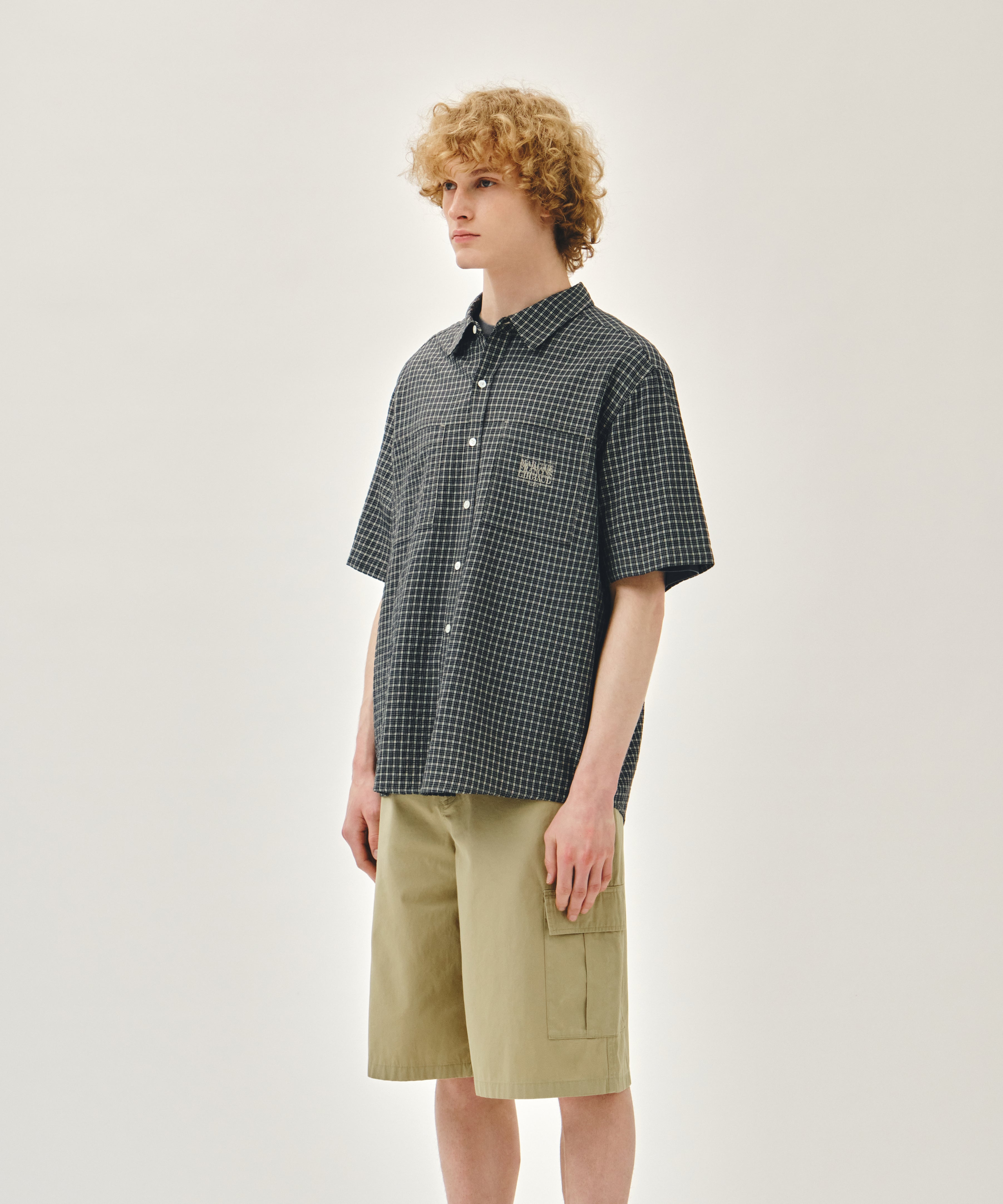 M CHECK HALF SLEEVE SHIRT