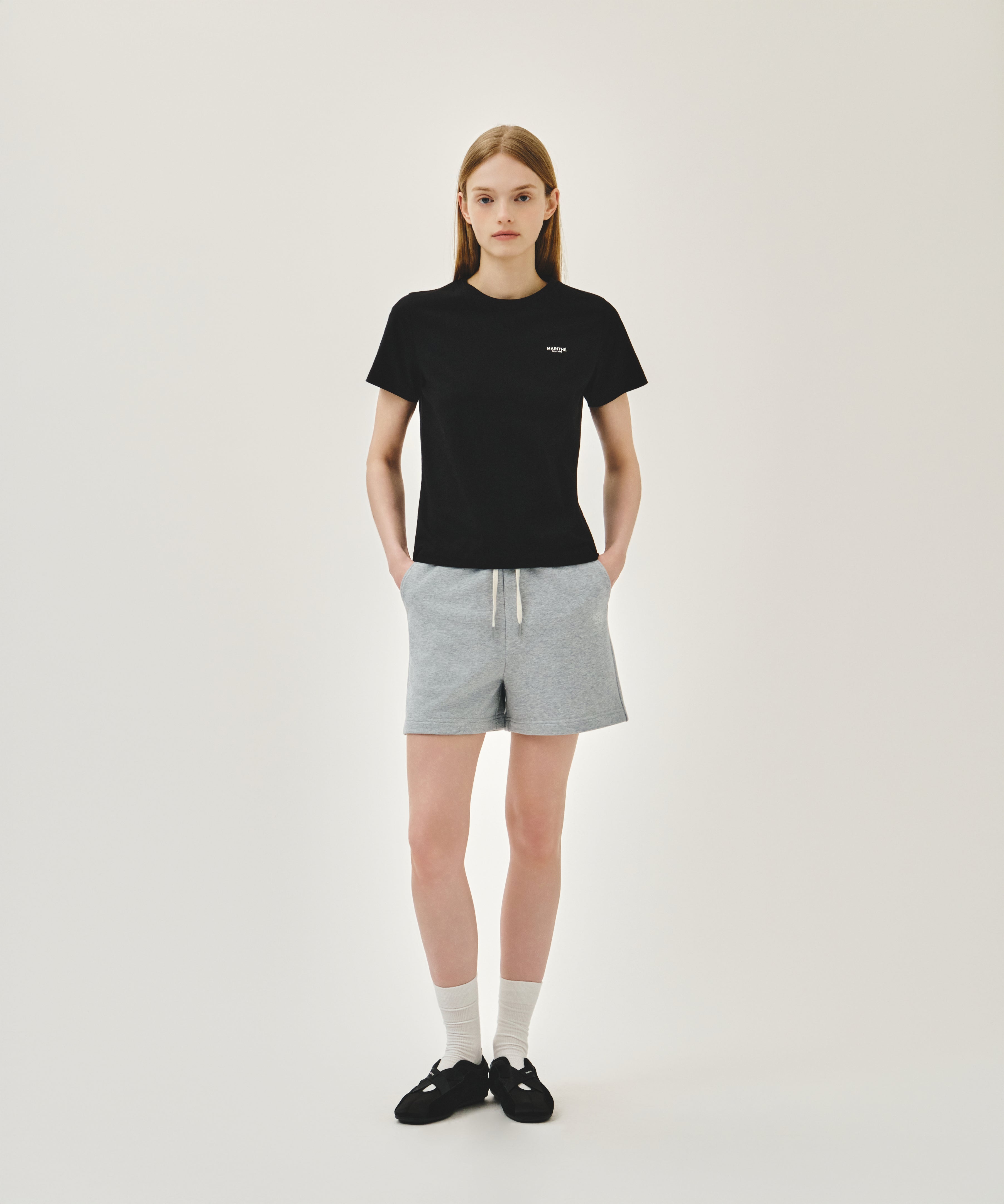 W VINTAGE CLASSIC LOGO SWEAT SHORTS