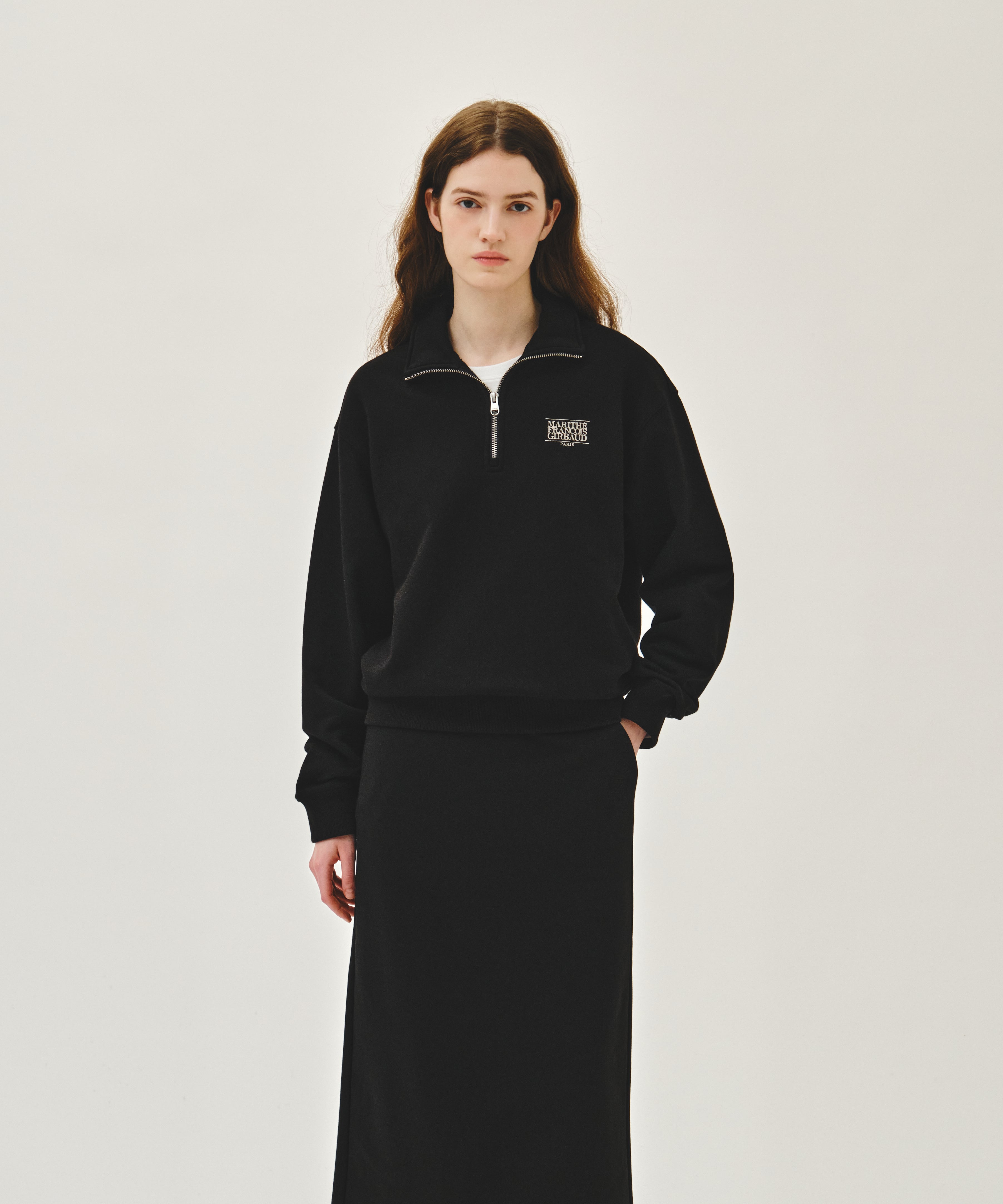 SMALL CLASSIC LOGO HALF ZIPUP SWEATSHIRT