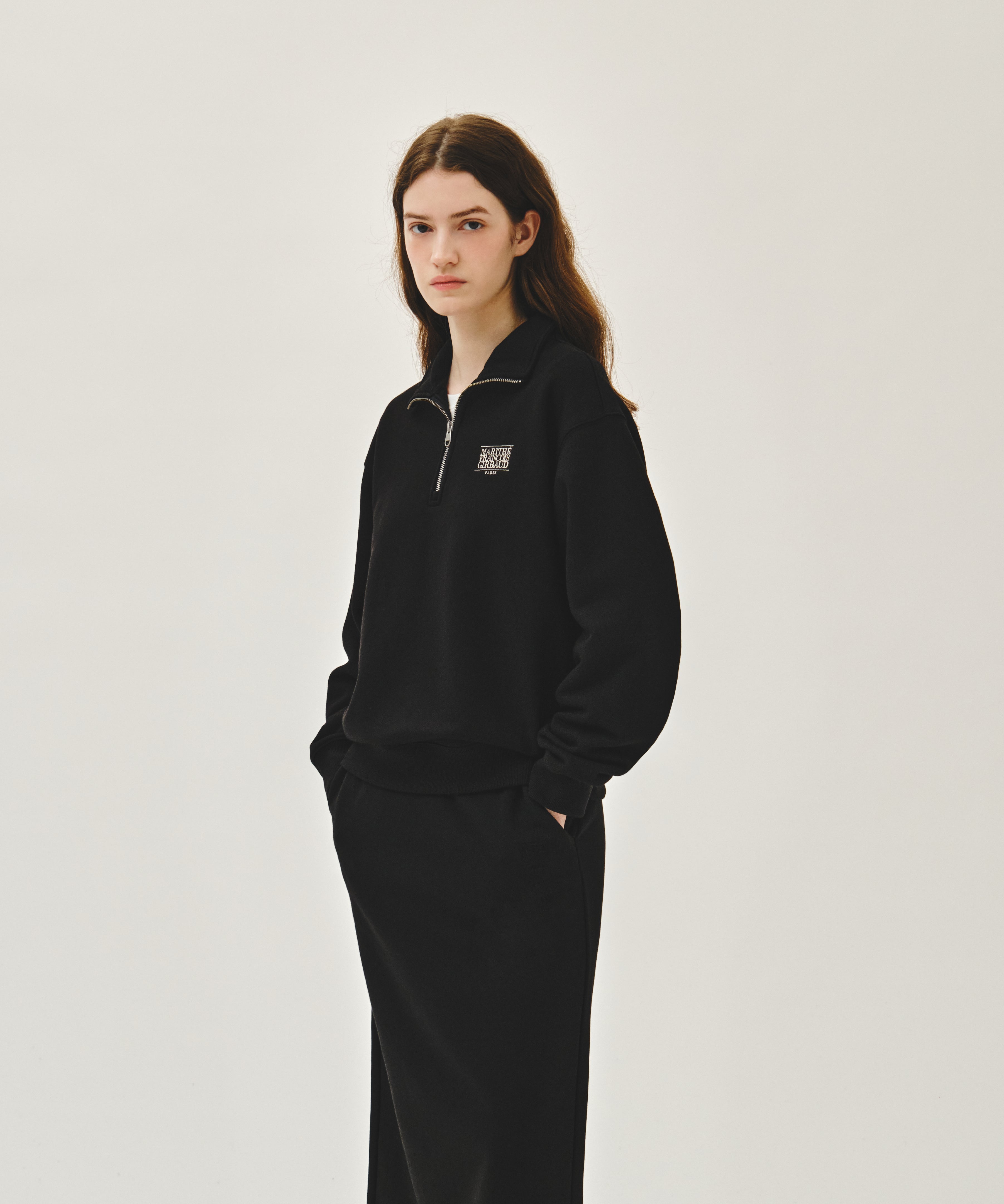 SMALL CLASSIC LOGO HALF ZIPUP SWEATSHIRT