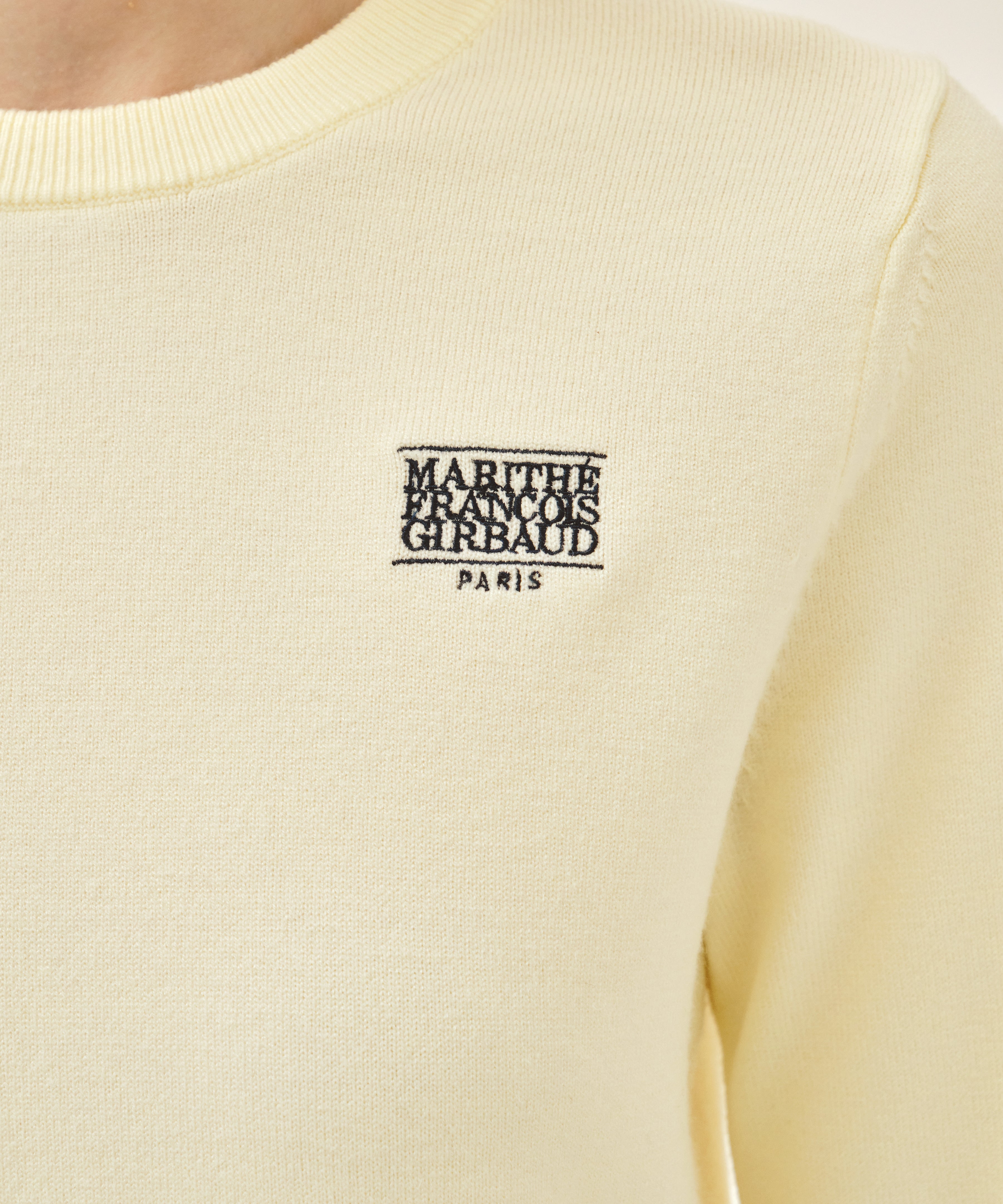 W SMALL CLASSIC LOGO CROP KNIT PULLOVER