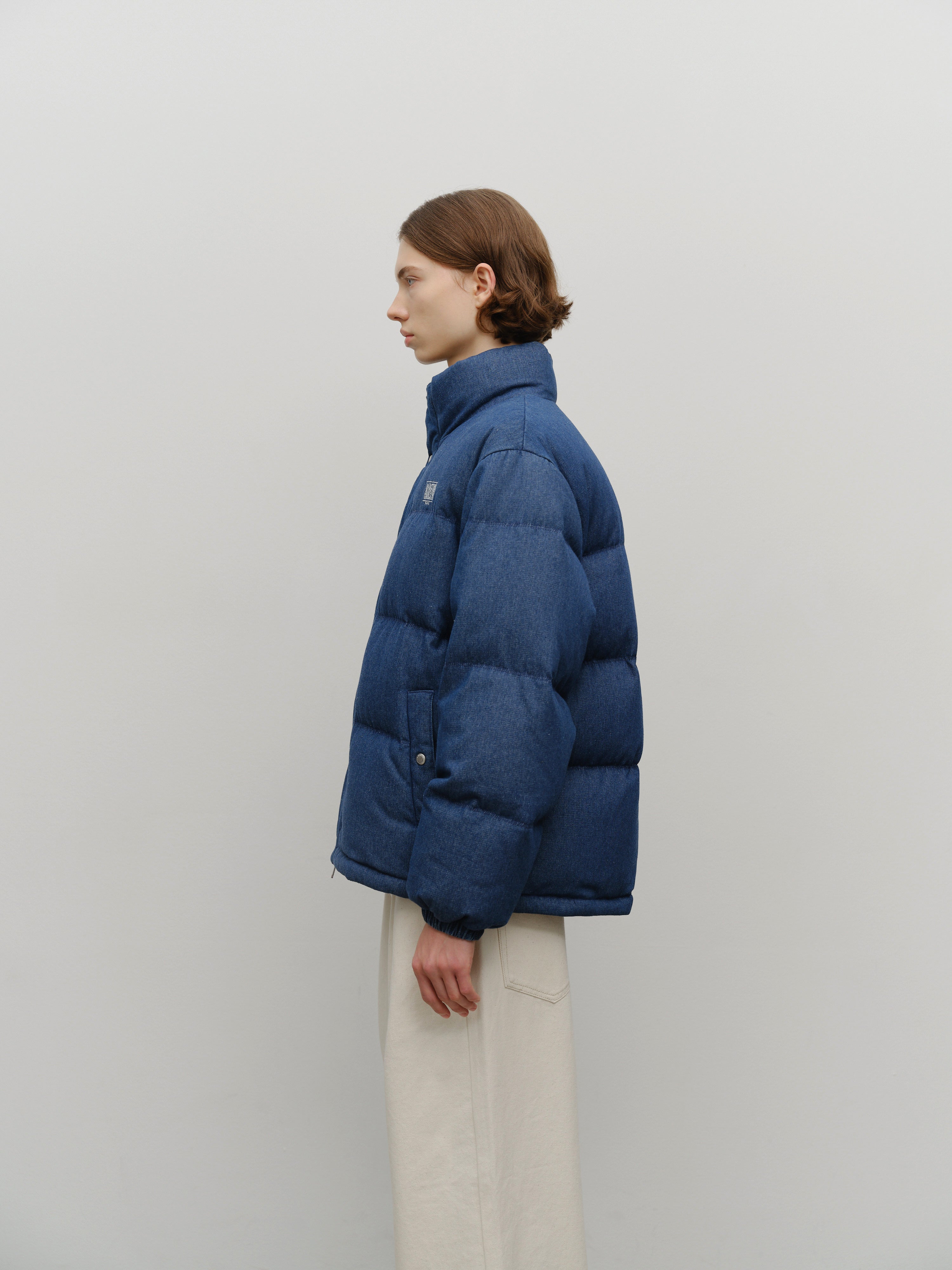 CLASSIC LOGO DENIM DOWN JACKET