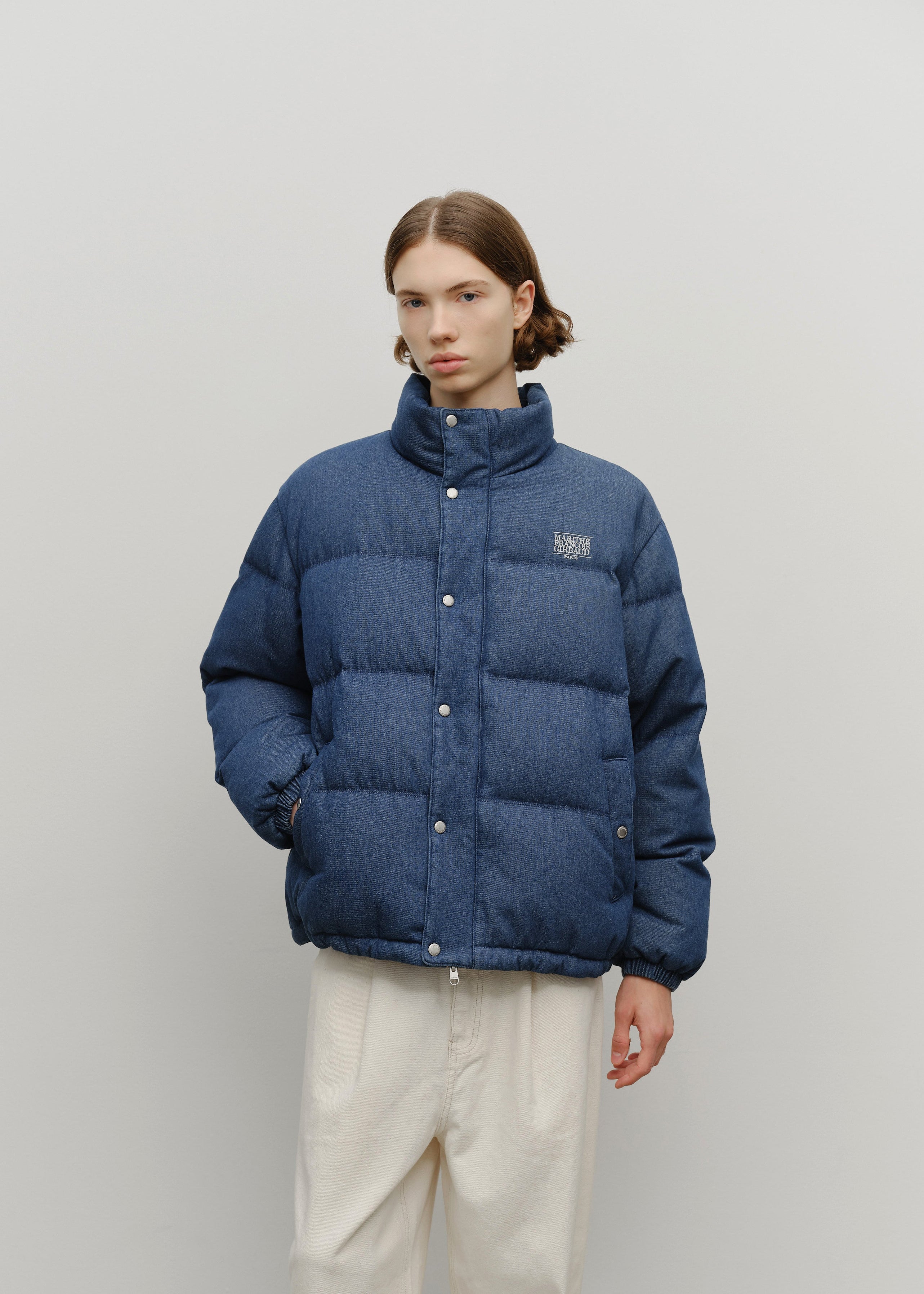 CLASSIC LOGO DENIM DOWN JACKET