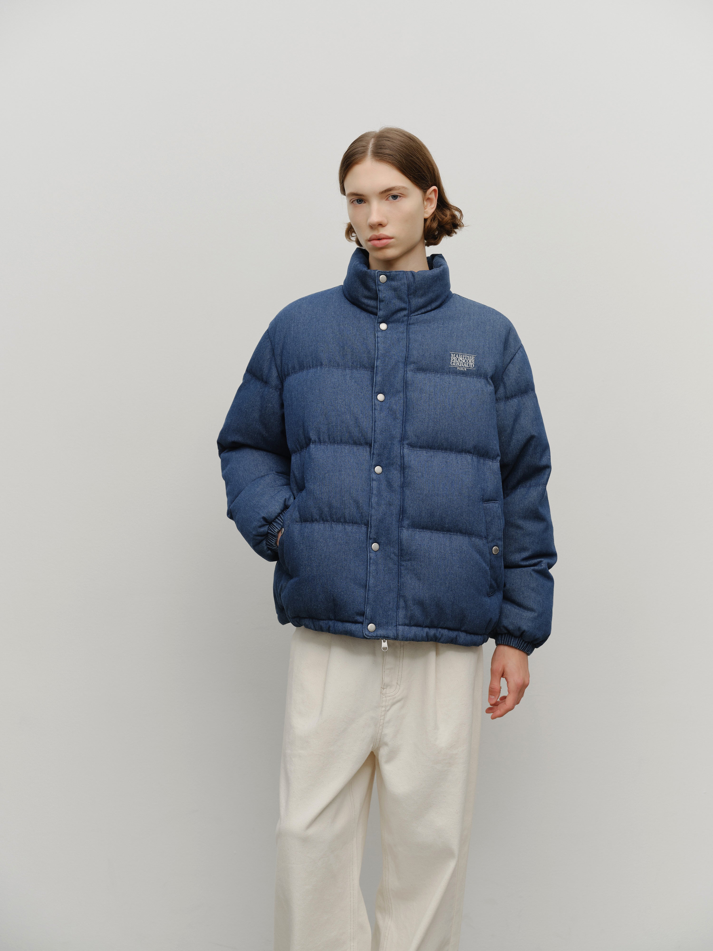 CLASSIC LOGO DENIM DOWN JACKET