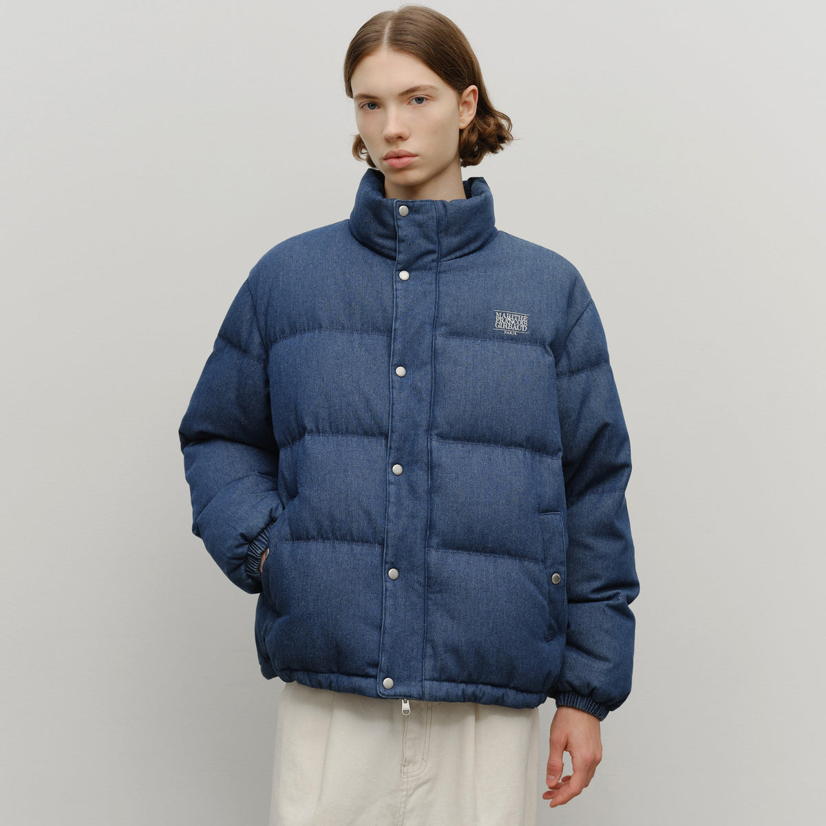 CLASSIC LOGO DENIM DOWN JACKET