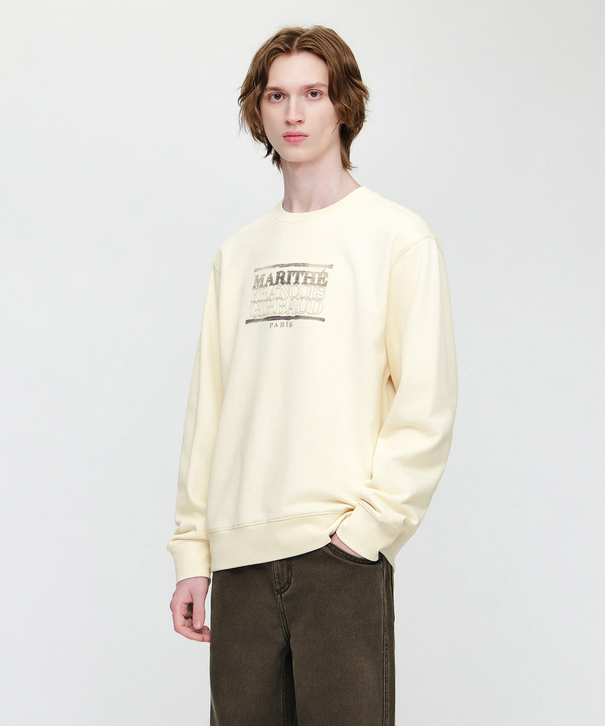 [REGEN] CLASSIC LOGO CHECK APPLIQUE SWEATSHIRT