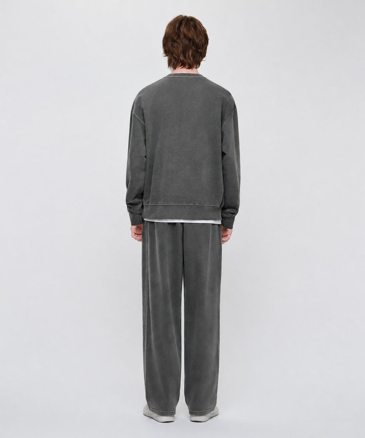 CRACK CLASSIC LOGO DYEING ONE TUCK WIDE SWEAT PANTS
