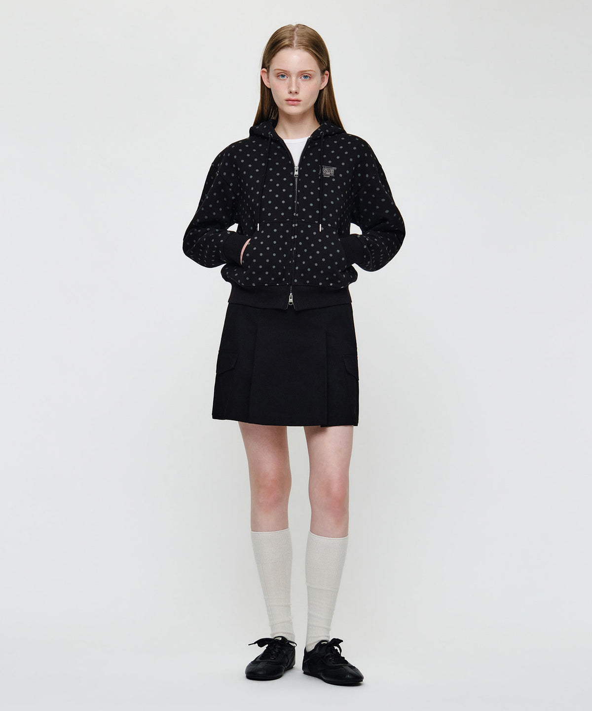 W SMALL CLASSIC LOGO HOODIE ZIPUP