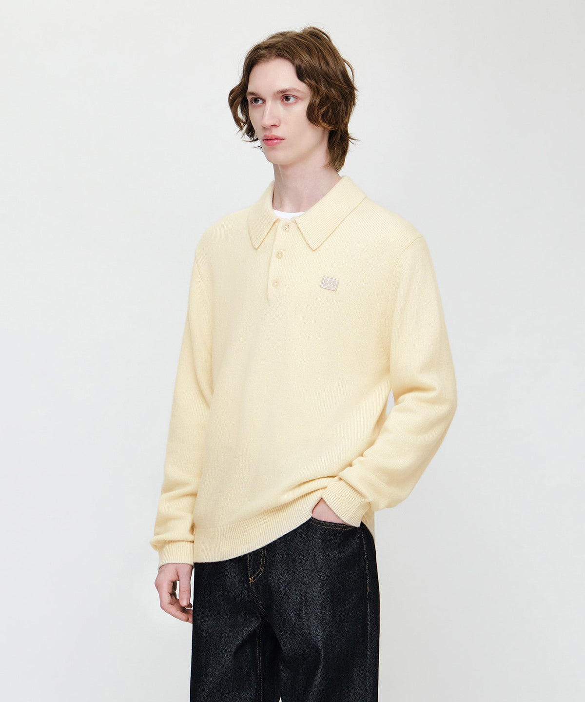 M SMALL CLASSIC LOGO COLLAR KNIT