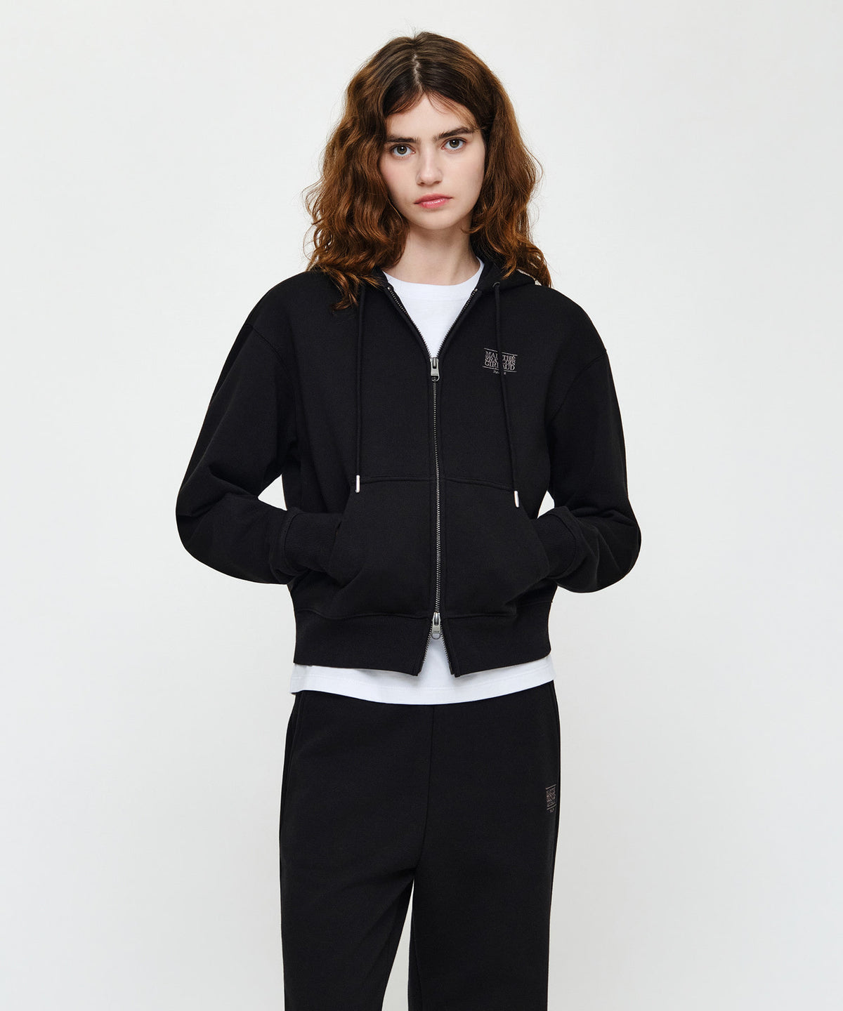 W SMALL CLASSIC LOGO HOODIE ZIPUP