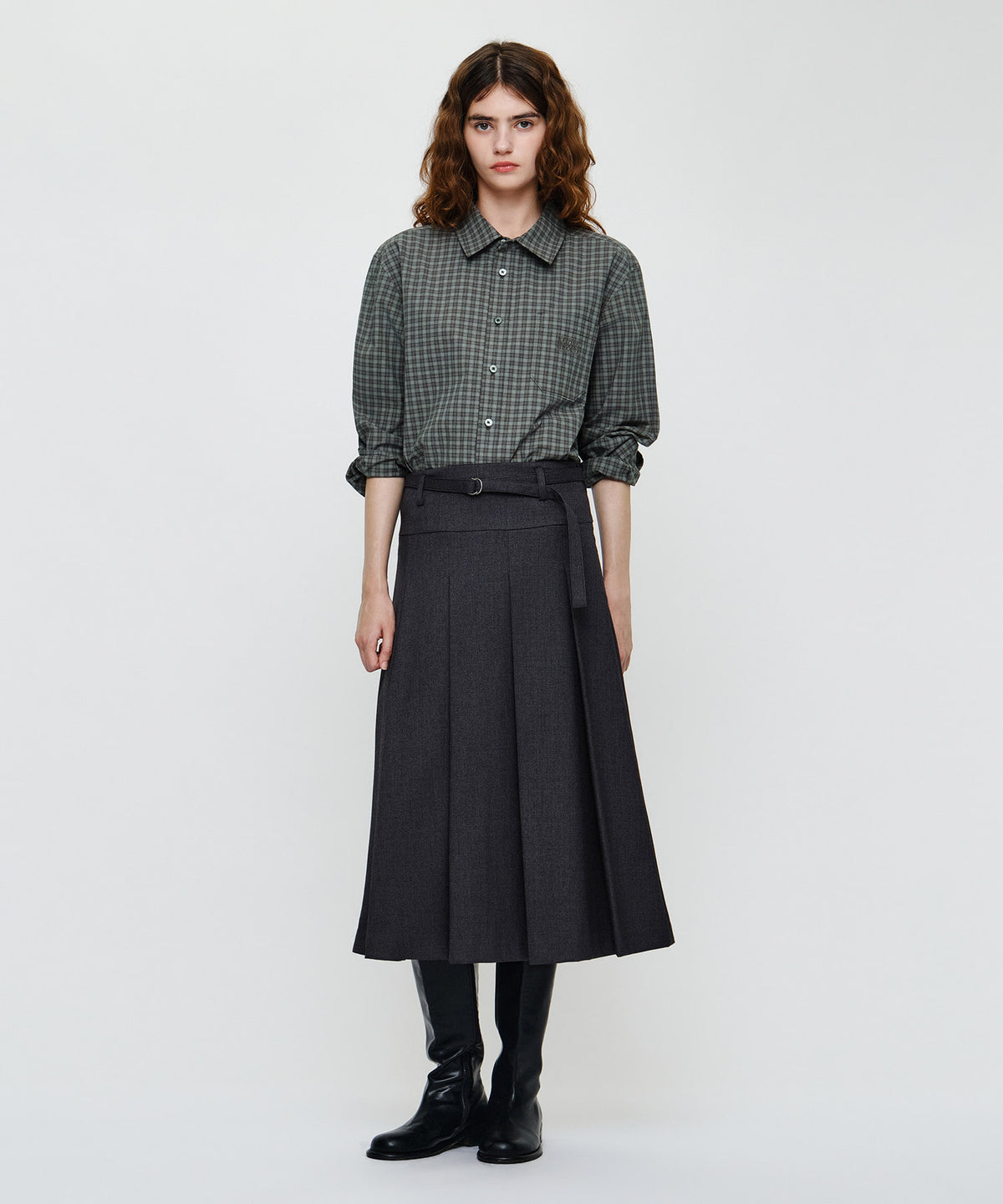 MICRO CLASSIC LOGO OVERSIZED CHECK SHIRT