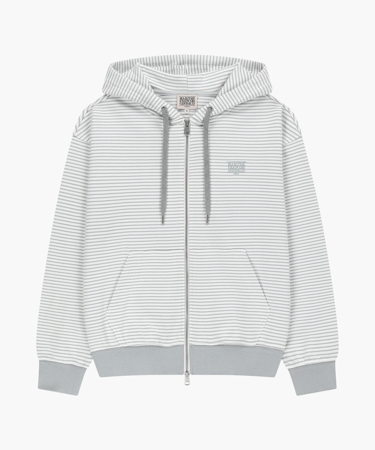 SMALL CLASSIC LOGO STRIPE OVERSIZED HOODIE ZIPUP
