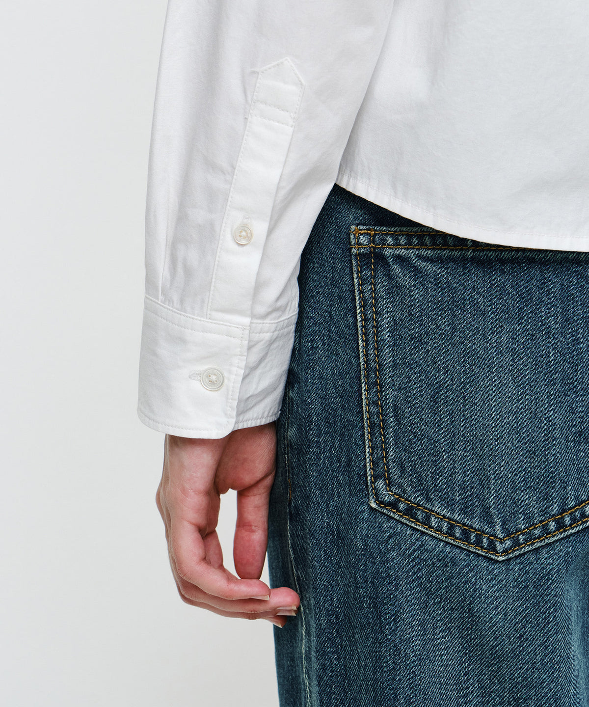 W MICRO CLASSIC LOGO COTTON SHIRT