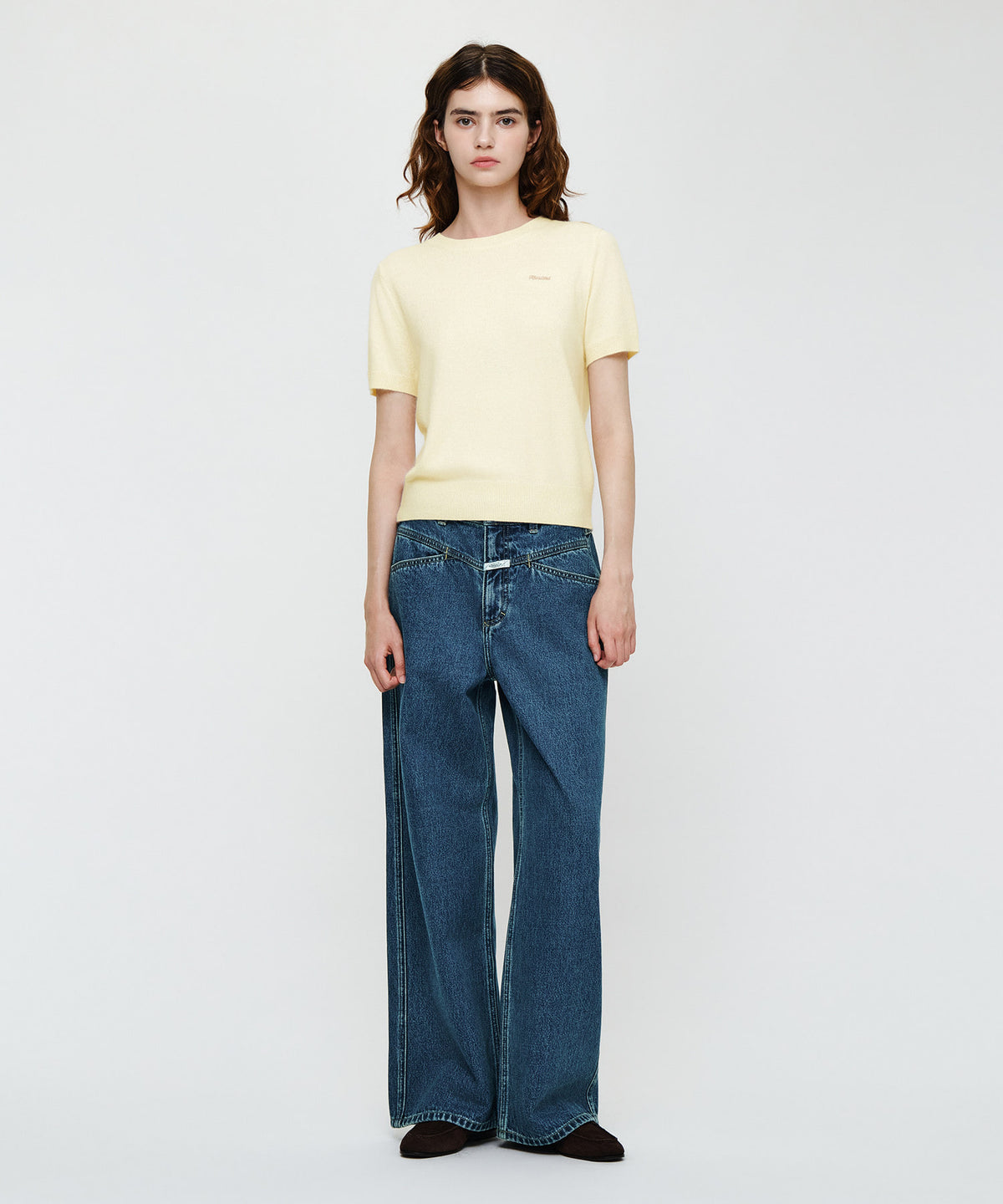W SMALL CLASSIC LOGO ROUND NECK CARDIGAN SET UP