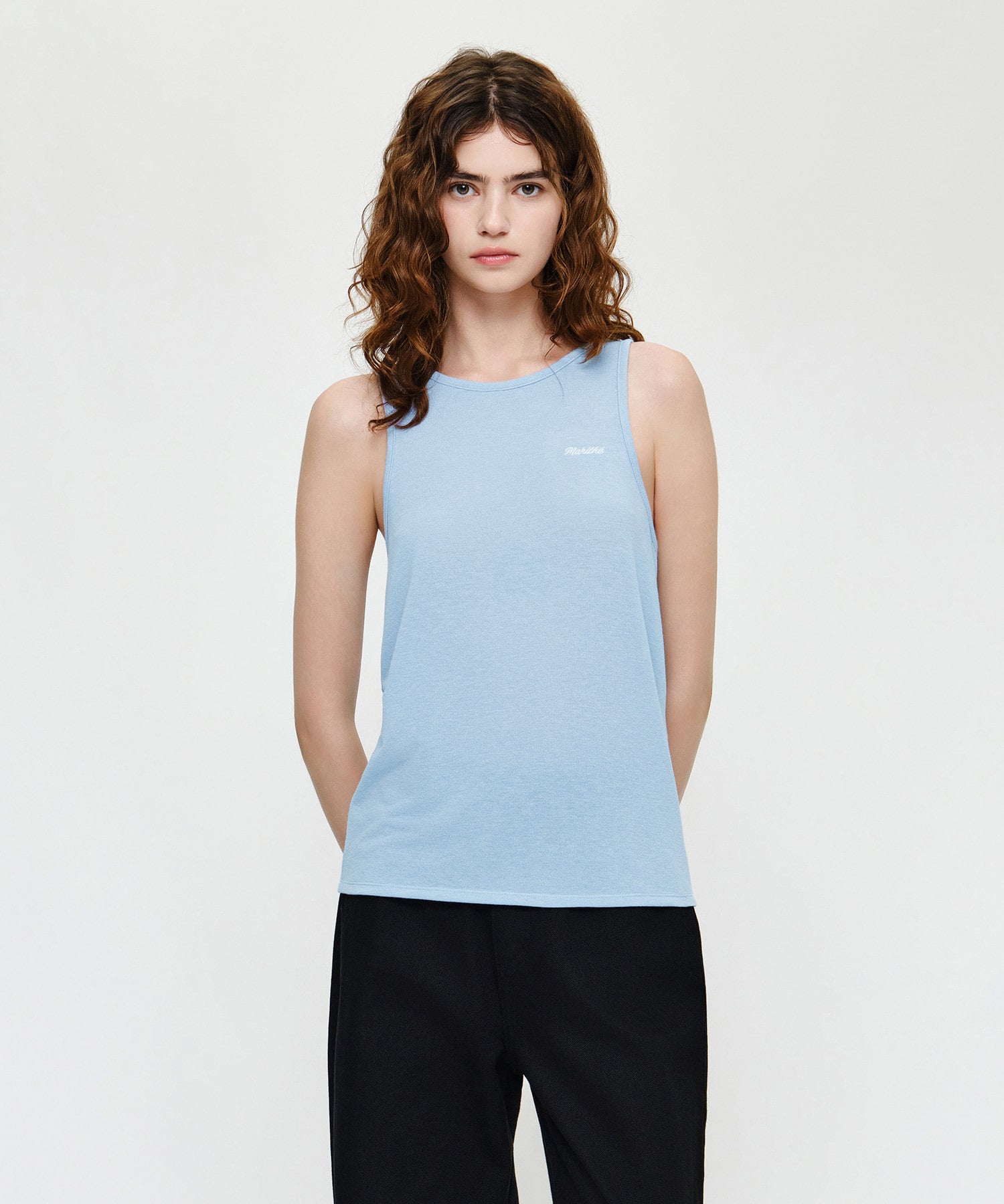 W HENLEY NECK LAYERED LONG SLEEVE TEE