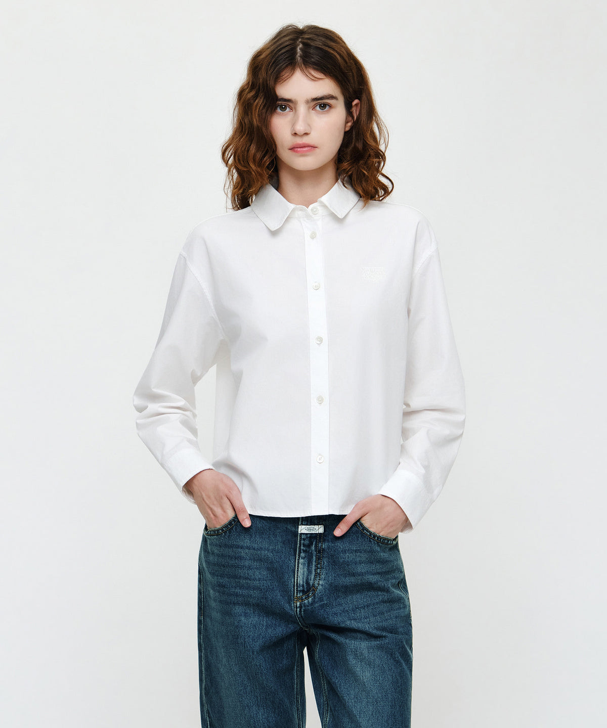 W MICRO CLASSIC LOGO COTTON SHIRT