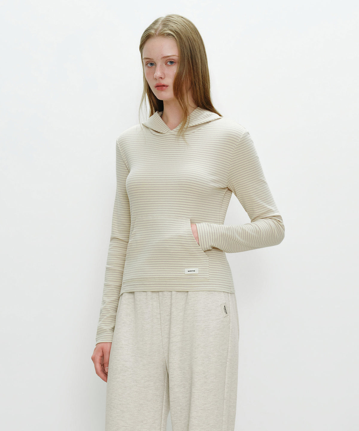 W BASIC HOODIE LONG SLEEVE