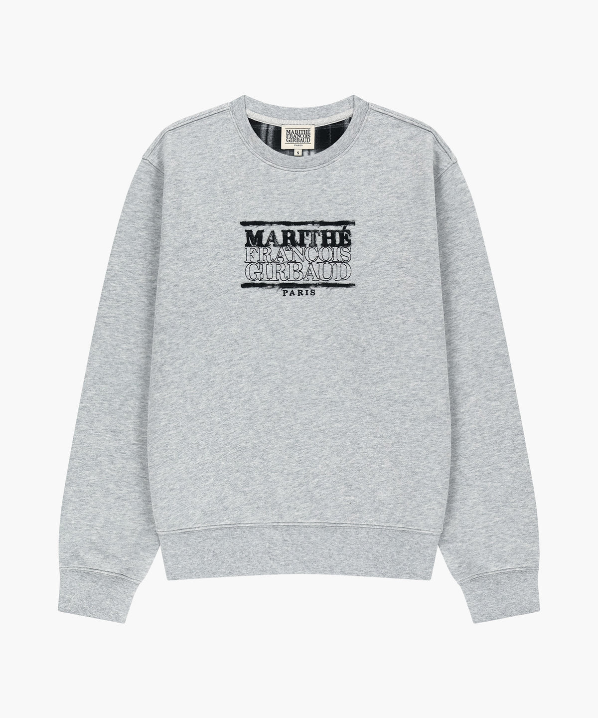 [REGEN] CLASSIC LOGO CHECK APPLIQUE SWEATSHIRT