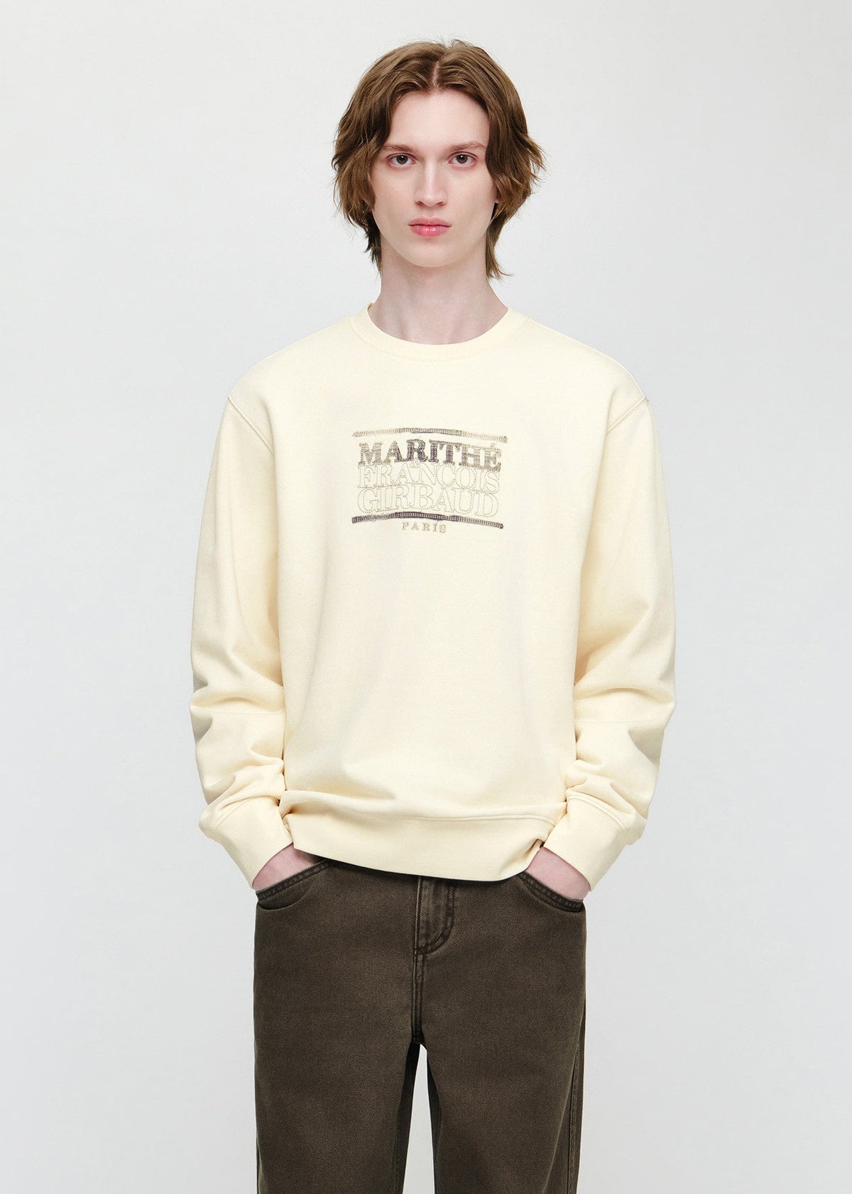 [REGEN] CLASSIC LOGO CHECK APPLIQUE SWEATSHIRT