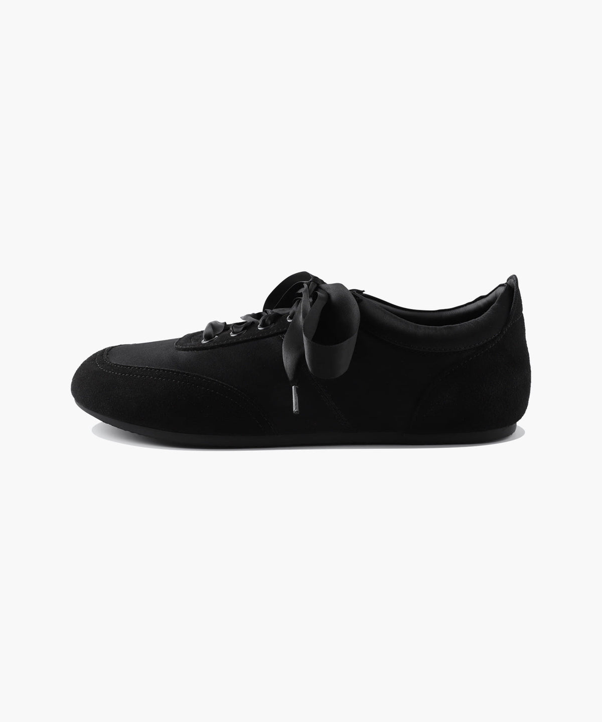 W LACE-UP SATIN SNEAKERS