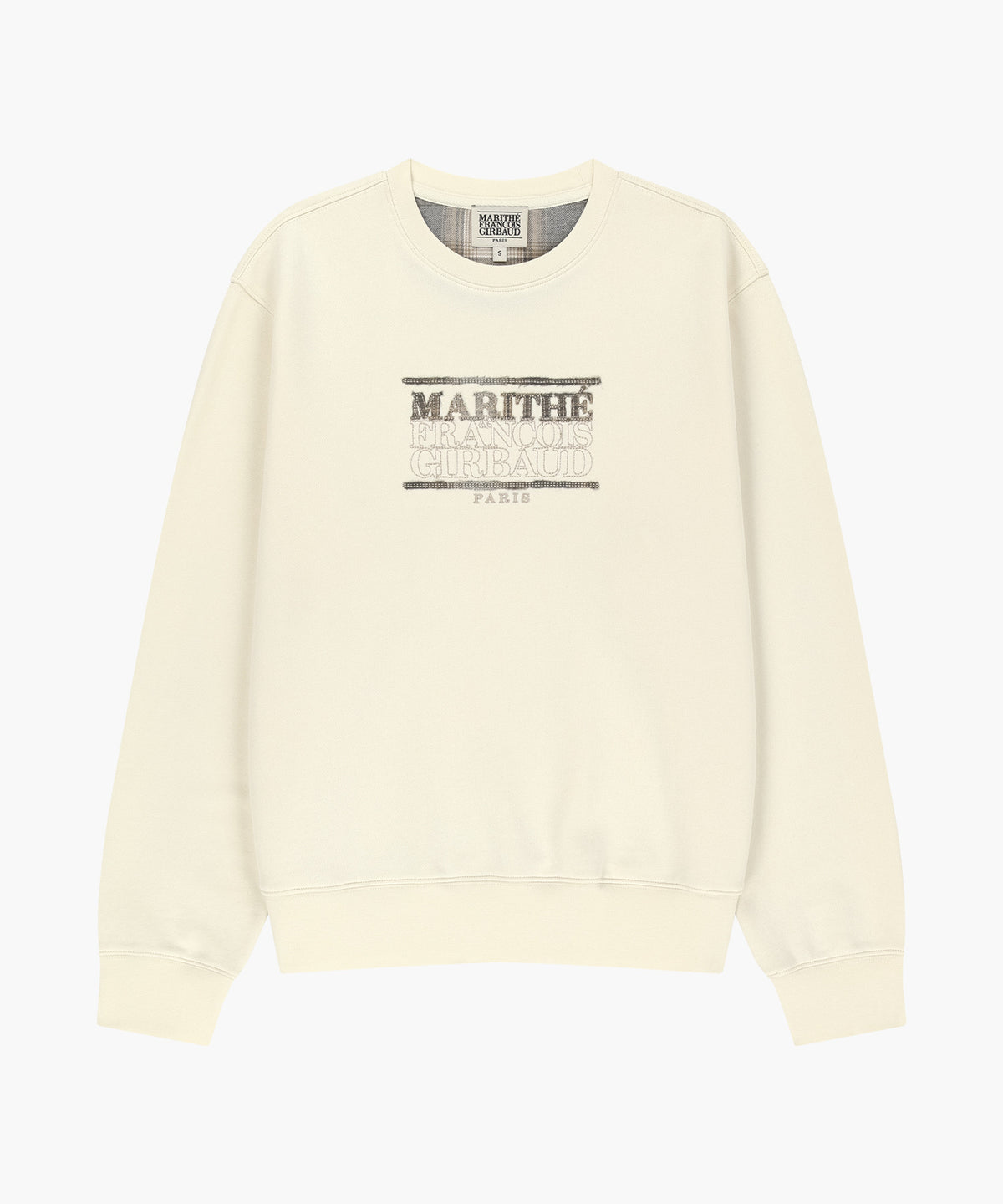 [REGEN] CLASSIC LOGO CHECK APPLIQUE SWEATSHIRT