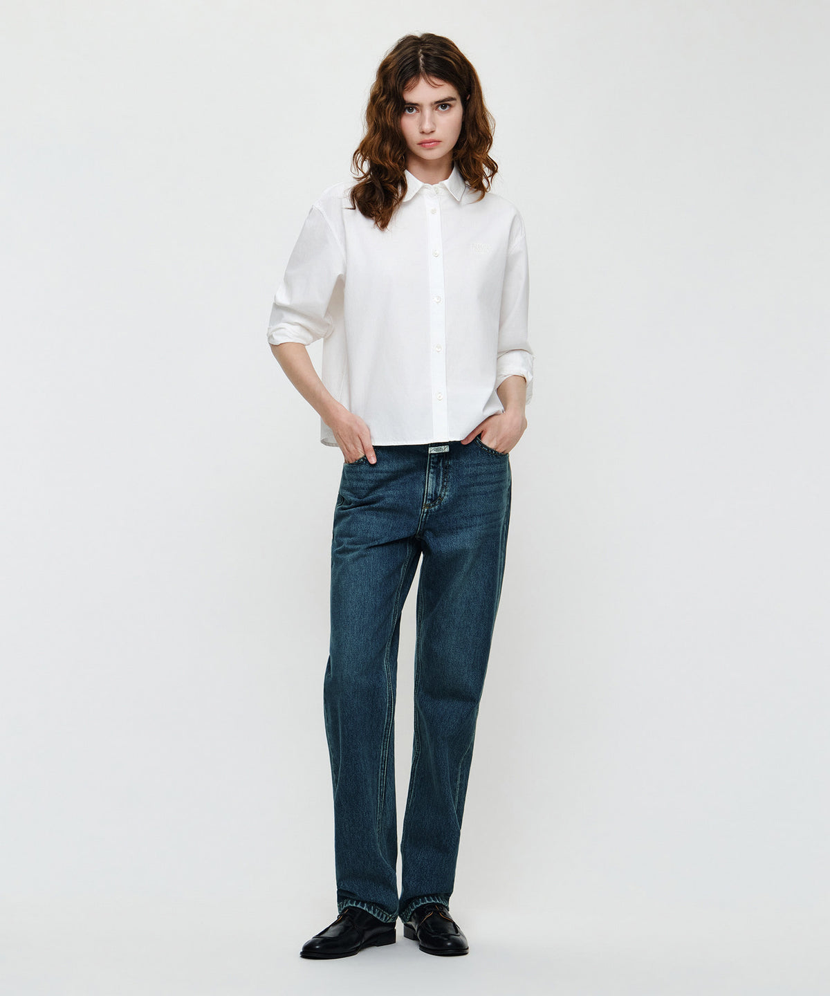 W MICRO CLASSIC LOGO COTTON SHIRT