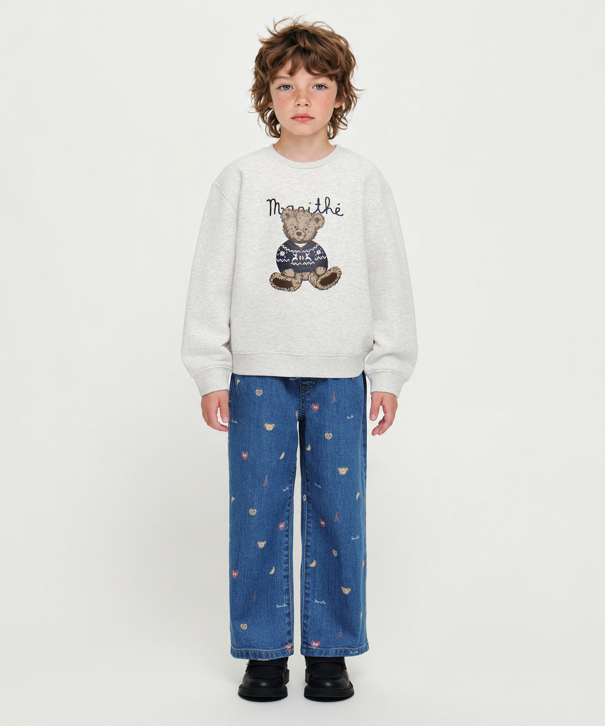 KIDS NORDIC BEAR SWEATSHIRT(BRUSHED)