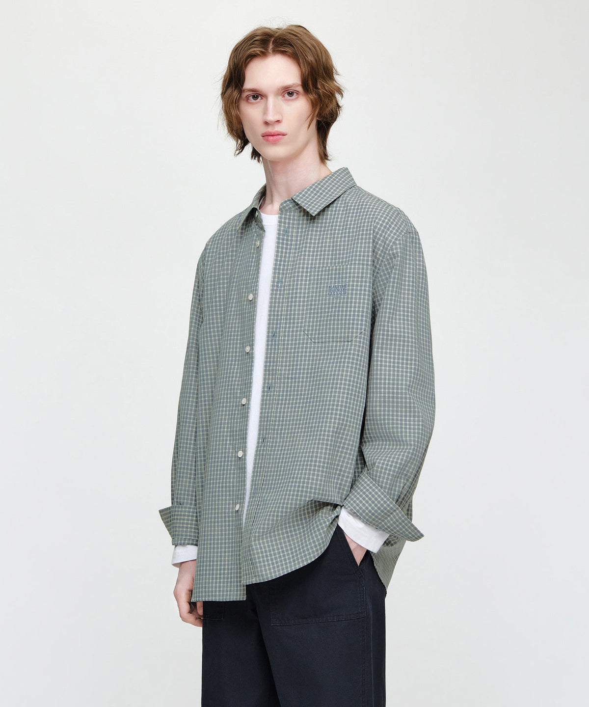 MICRO CLASSIC LOGO OVERSIZED CHECK SHIRT