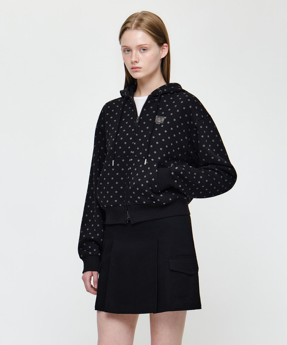 W SMALL CLASSIC LOGO HOODIE ZIPUP